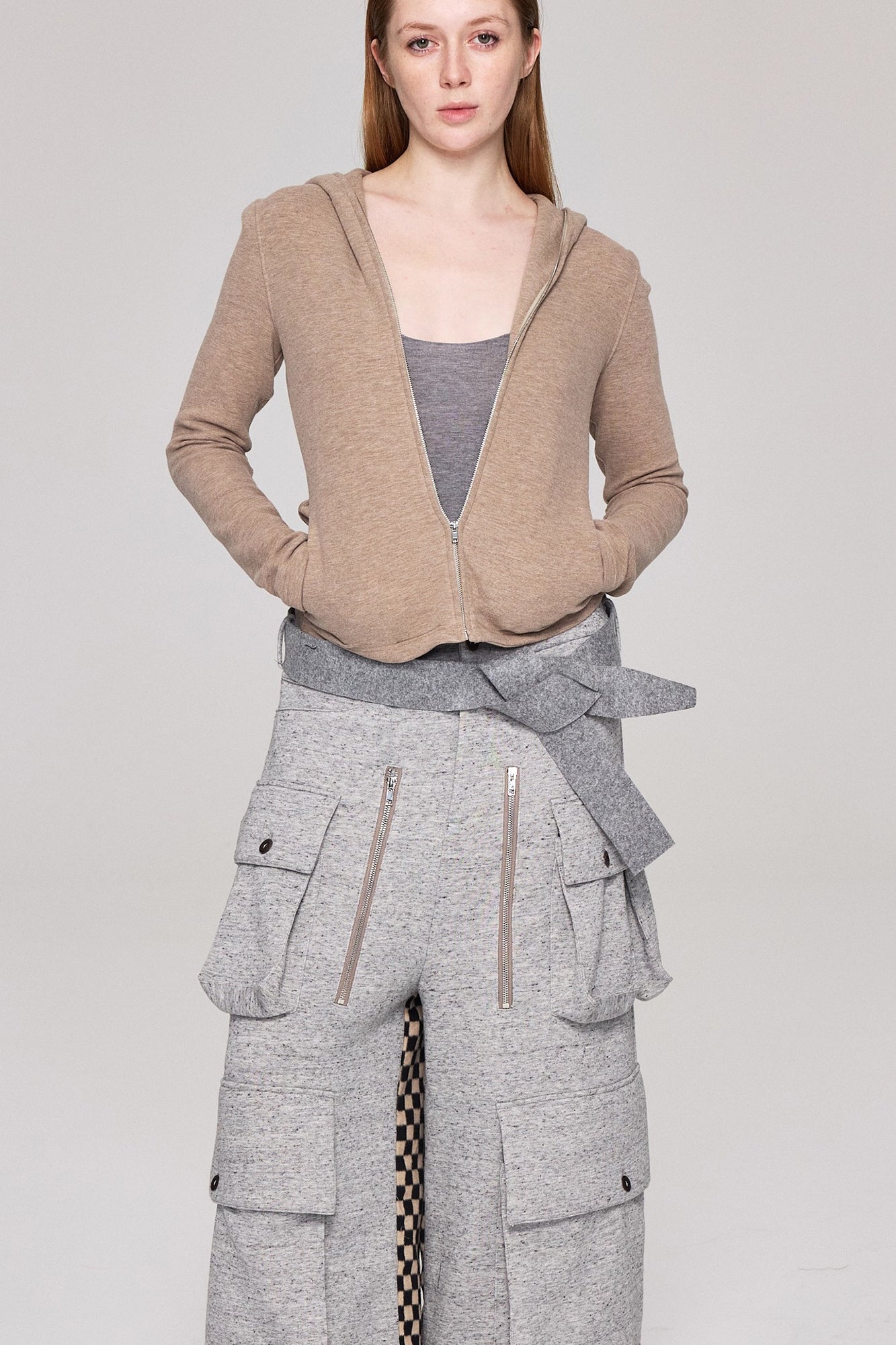VERSION9 Wide Tie Wool-Blend Belt