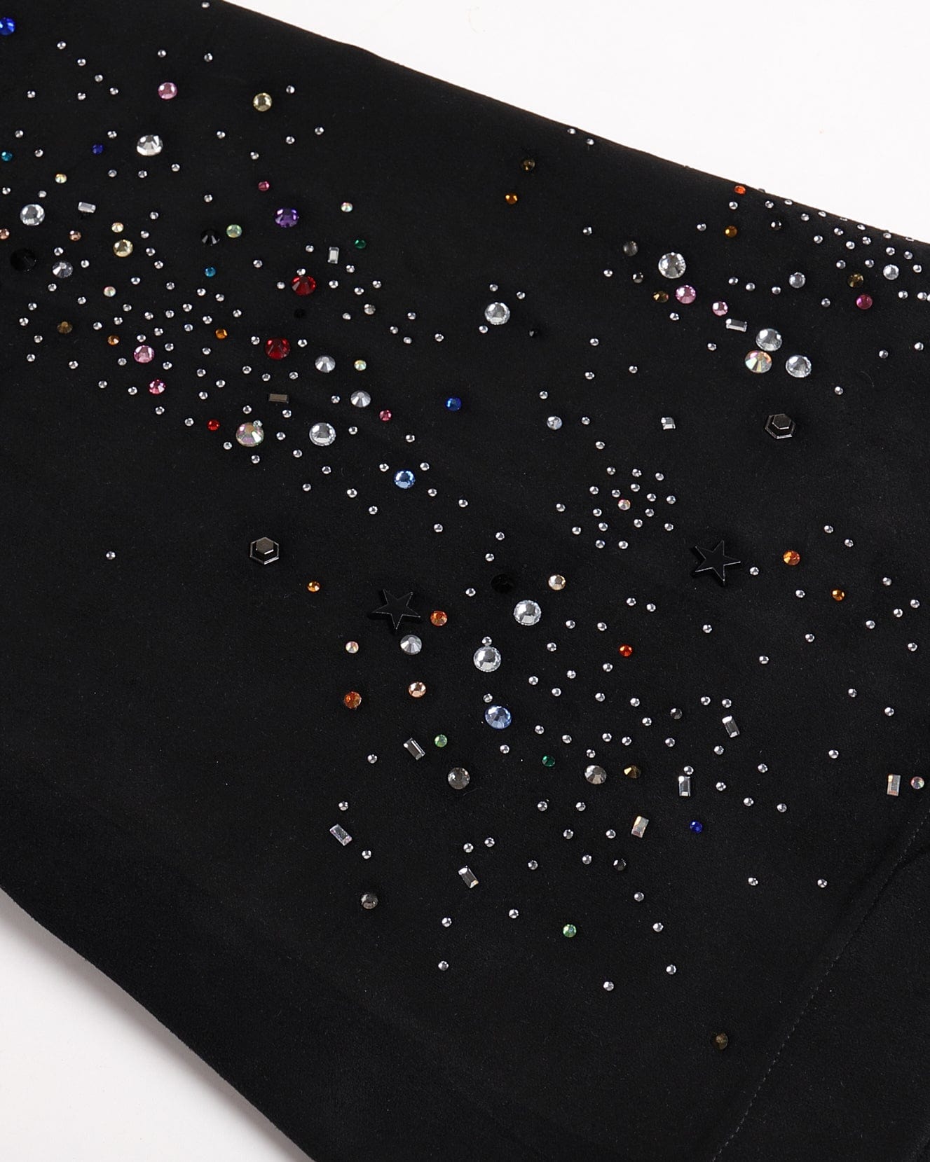 FAYCHUI Diamond & Lace Layered Waist Flared Pants