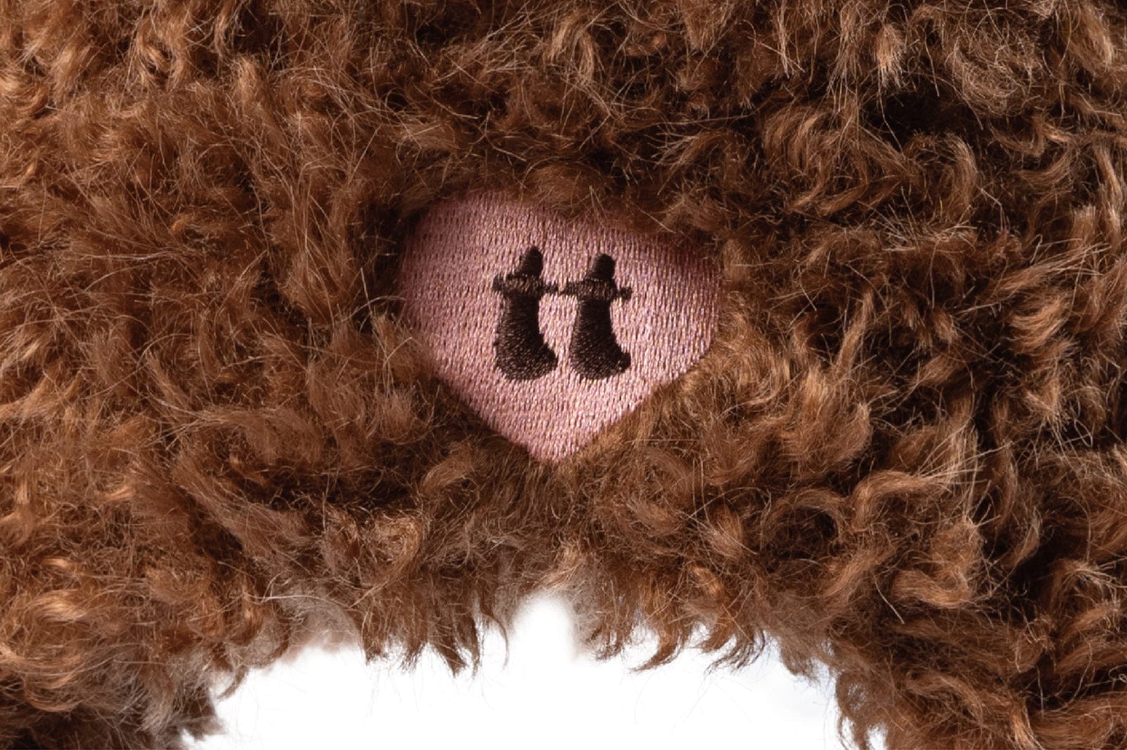 TWINBUTA Heart-Patch Faux Fur Trapper Hat