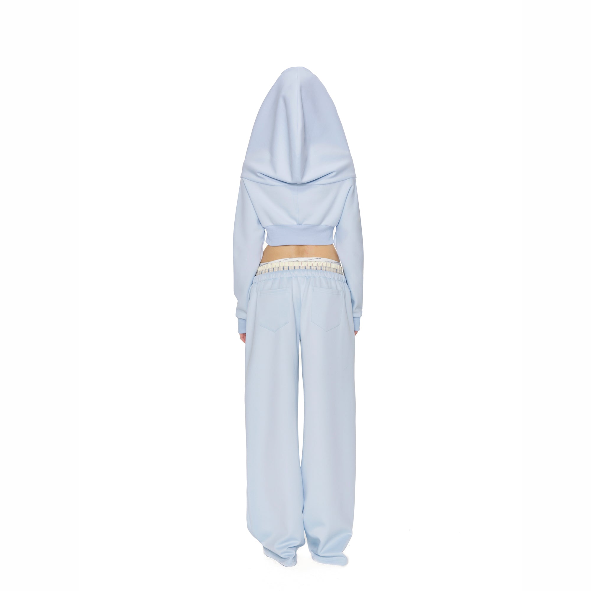 NEVER OFFEND L ANGEL Cropped Zip Hoodie Triple-Waist Plaid Set