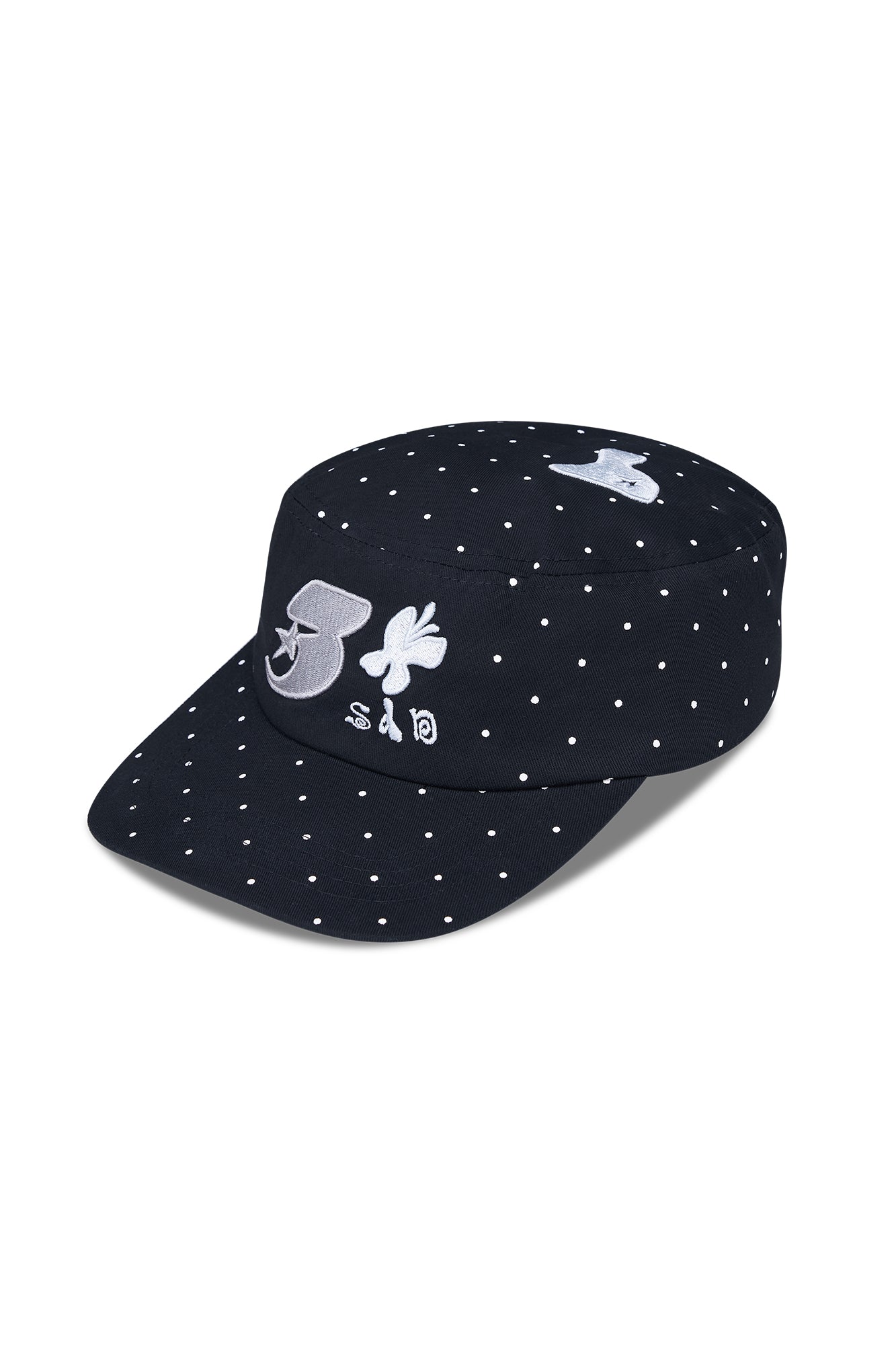 SANB Polka Dot Embroidered Trucker Hat