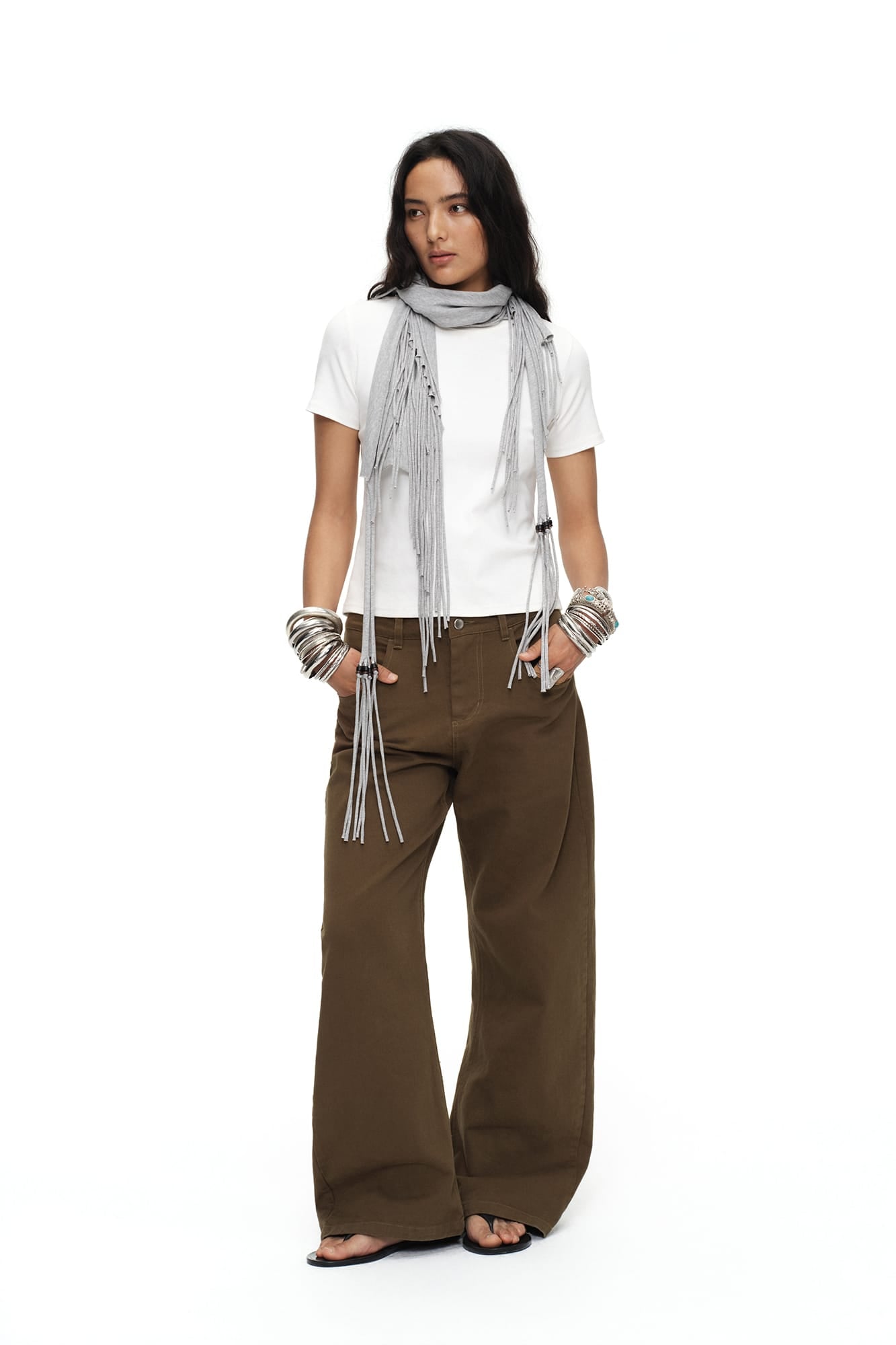 OINIMI Essential Wide-Leg Workwear Pants