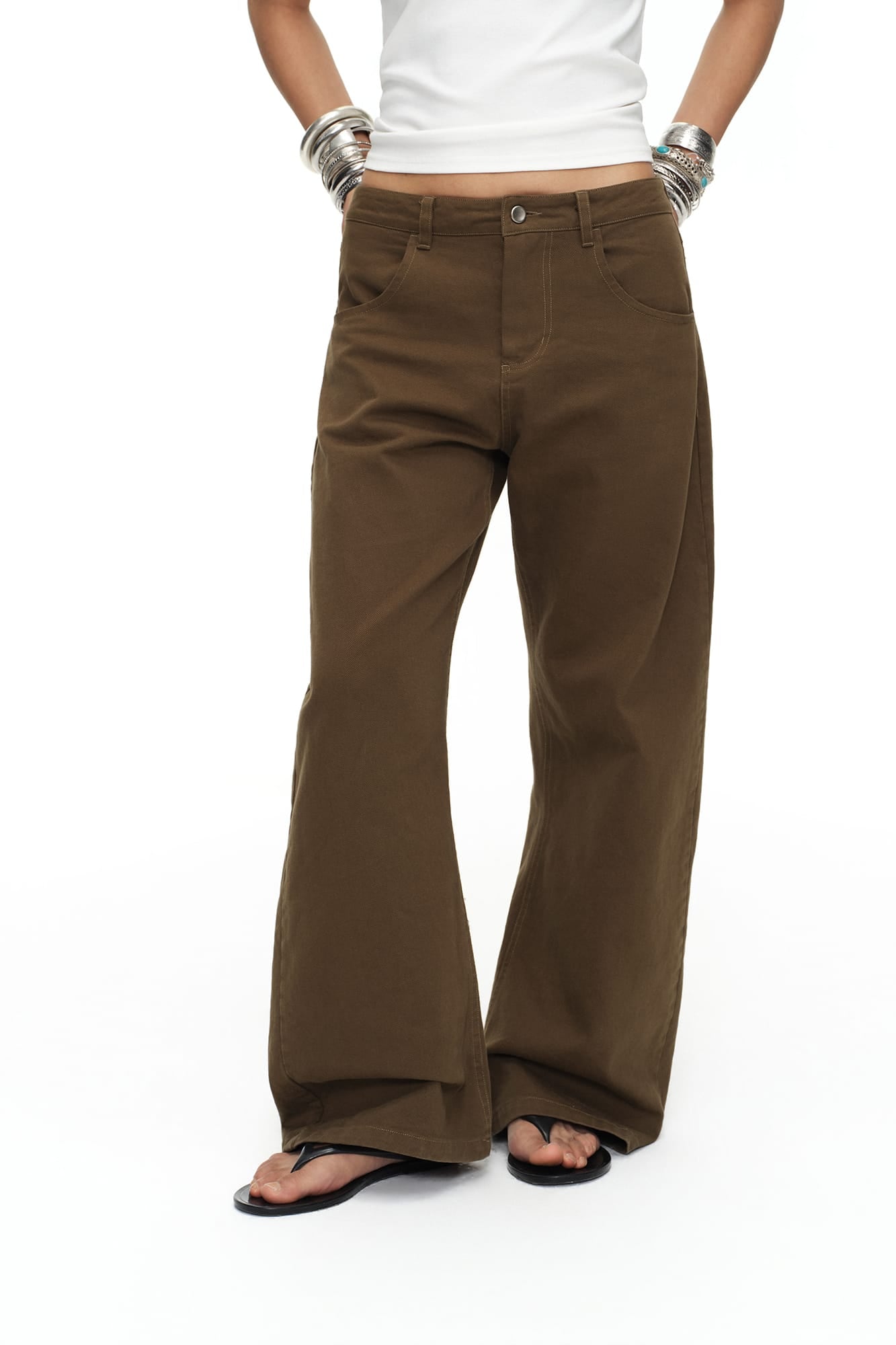 OINIMI Essential Wide-Leg Workwear Pants