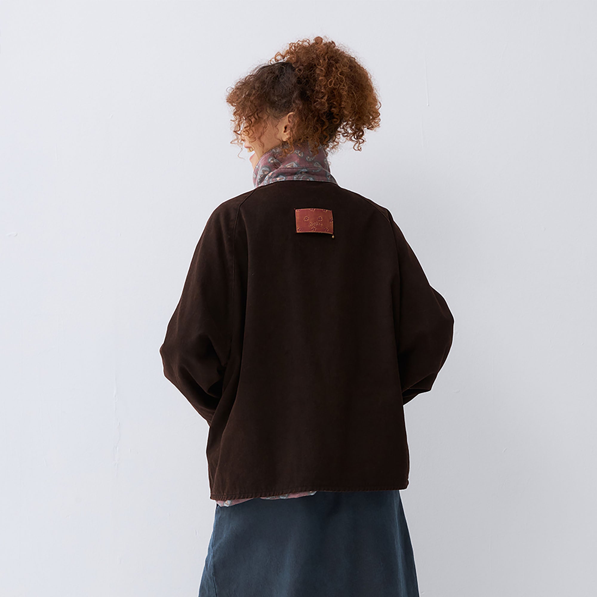 NOESE Paisley-Spliced Collar Barn Jacket