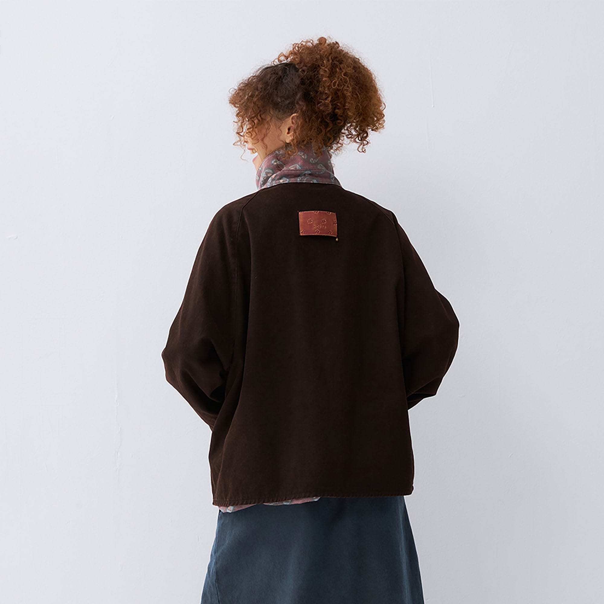 NOESE Paisley-Spliced Collar Barn Jacket