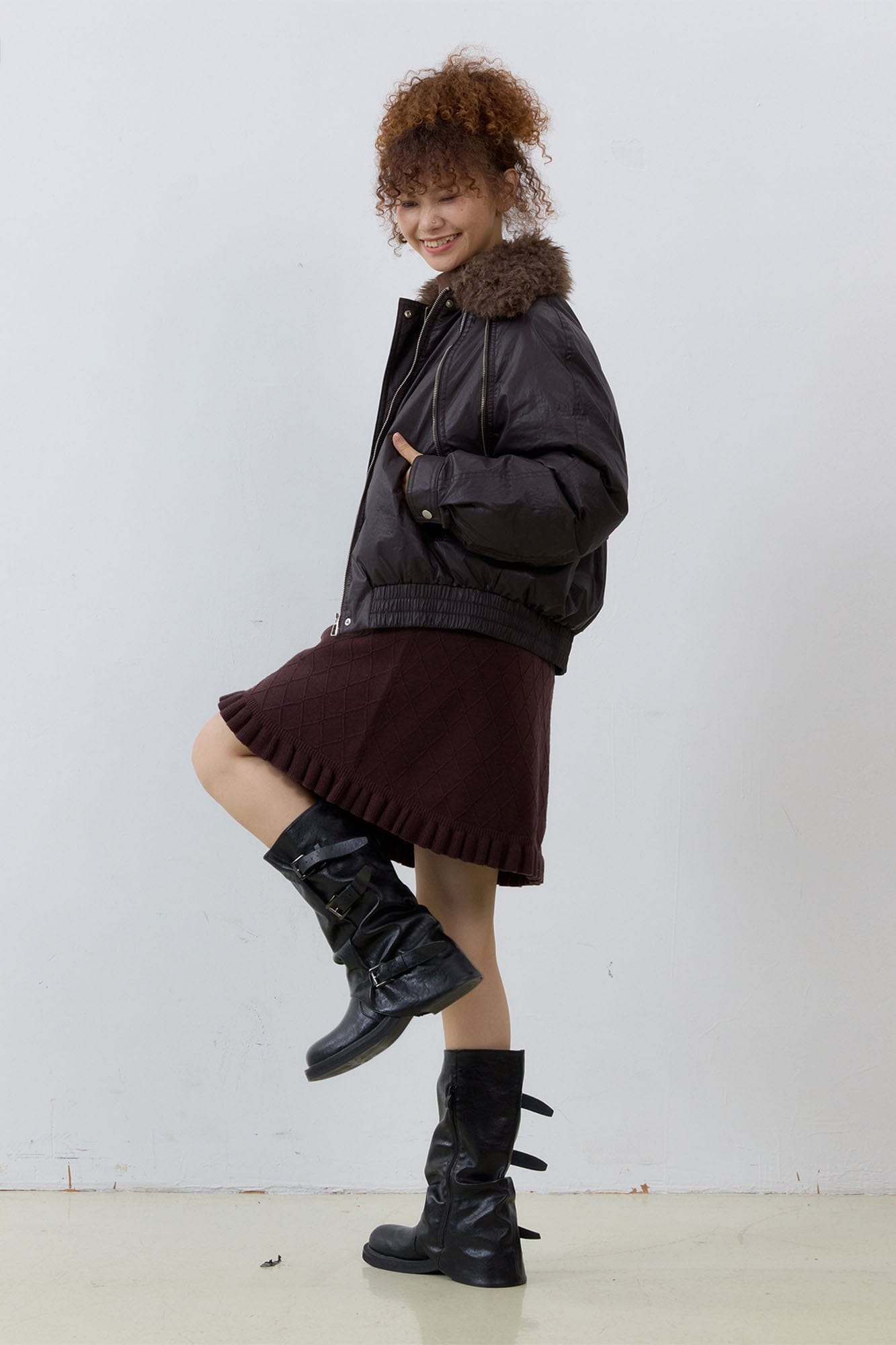 NOESE Detachable Faux Fur Collar Waterproof Down Jacket