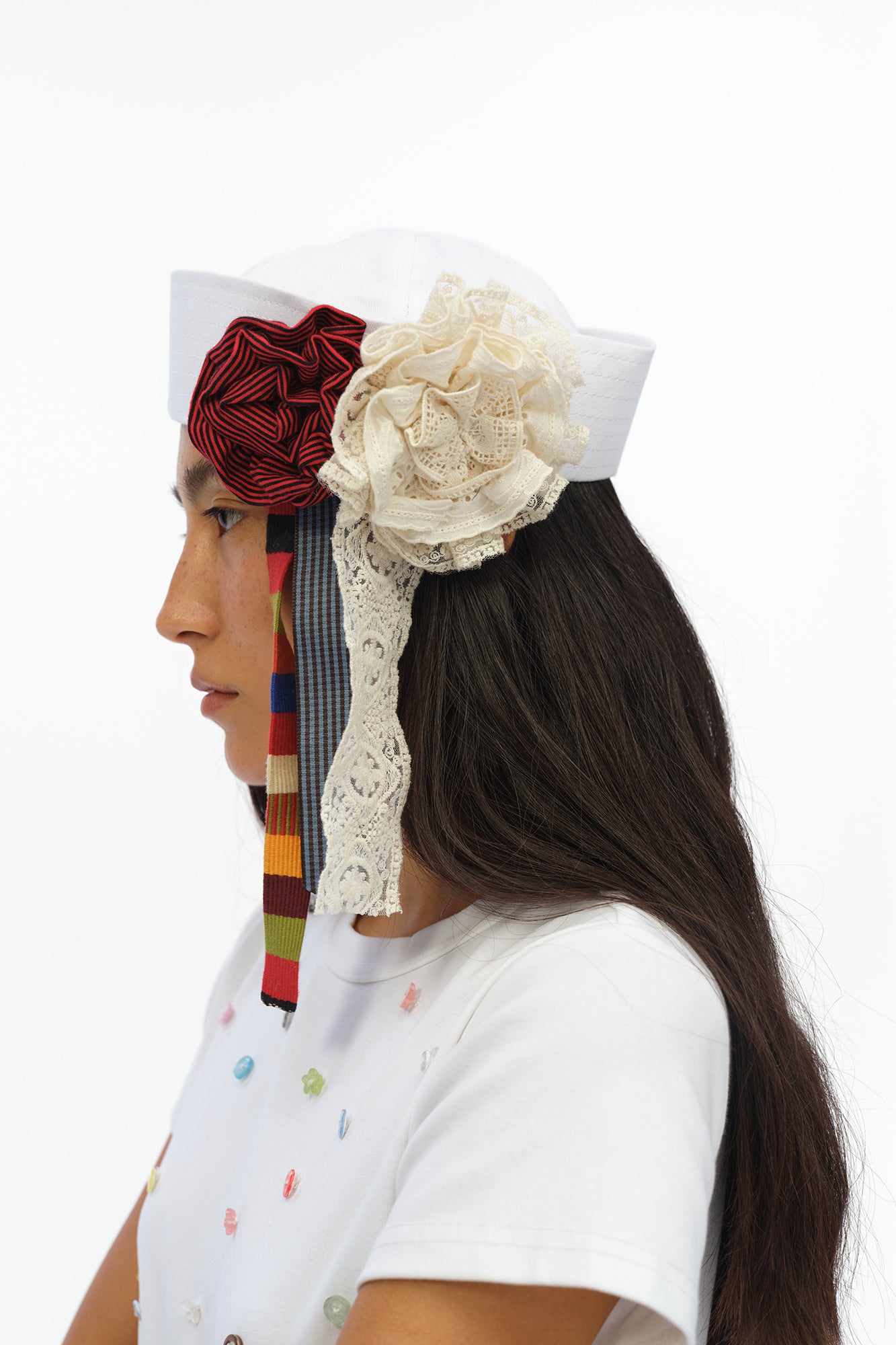 OINIMI Rosette Ribbon Bloom Brooch