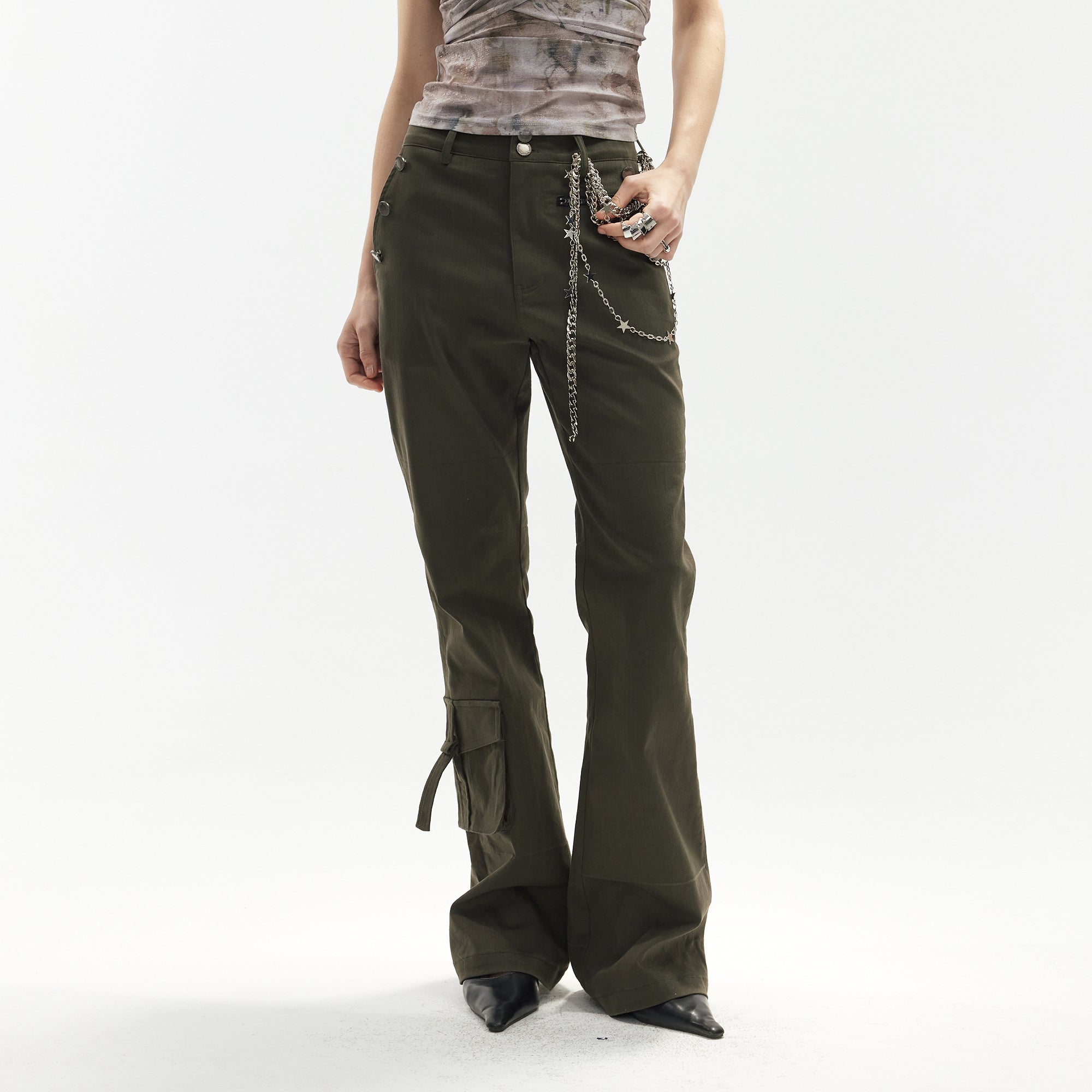 JIUWU PARK Utility Flared Cargo Pants