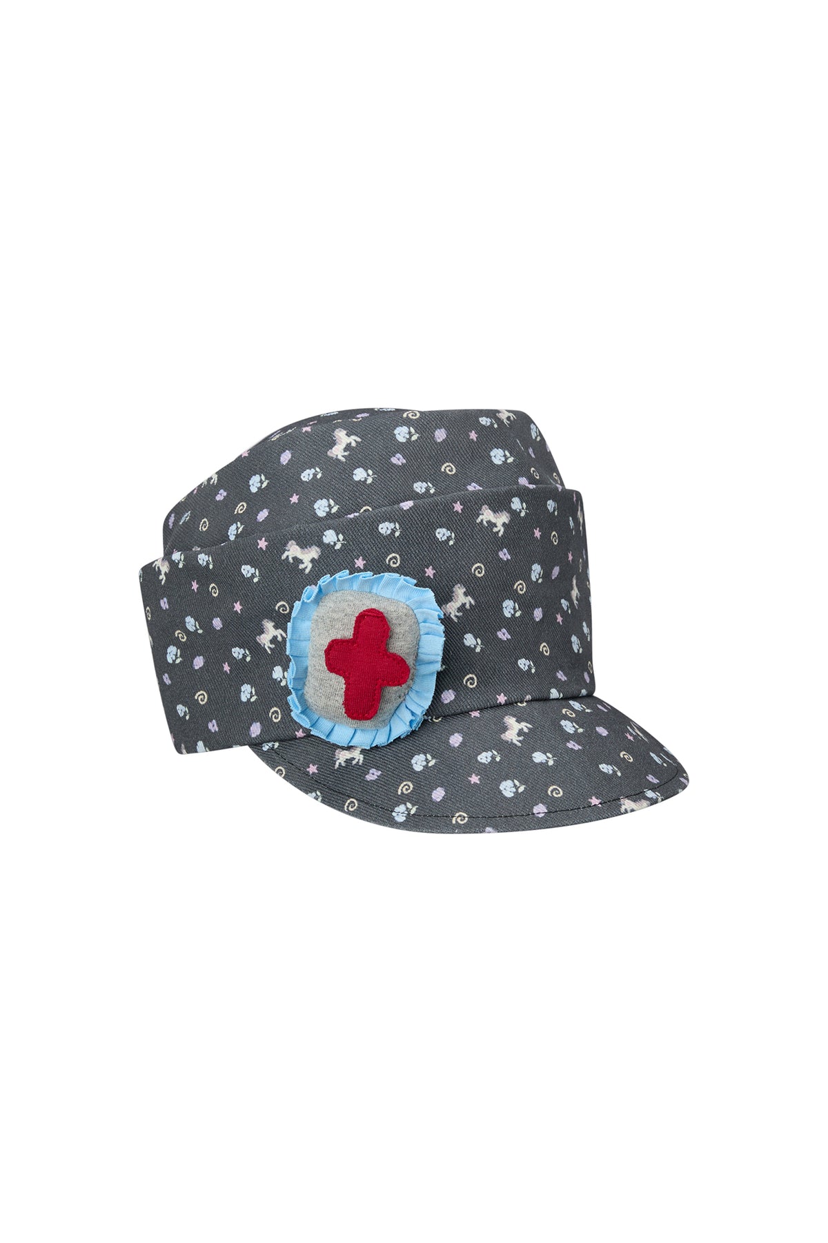 BETWEENAND Pony Full-Print Denim Cadet Cap
