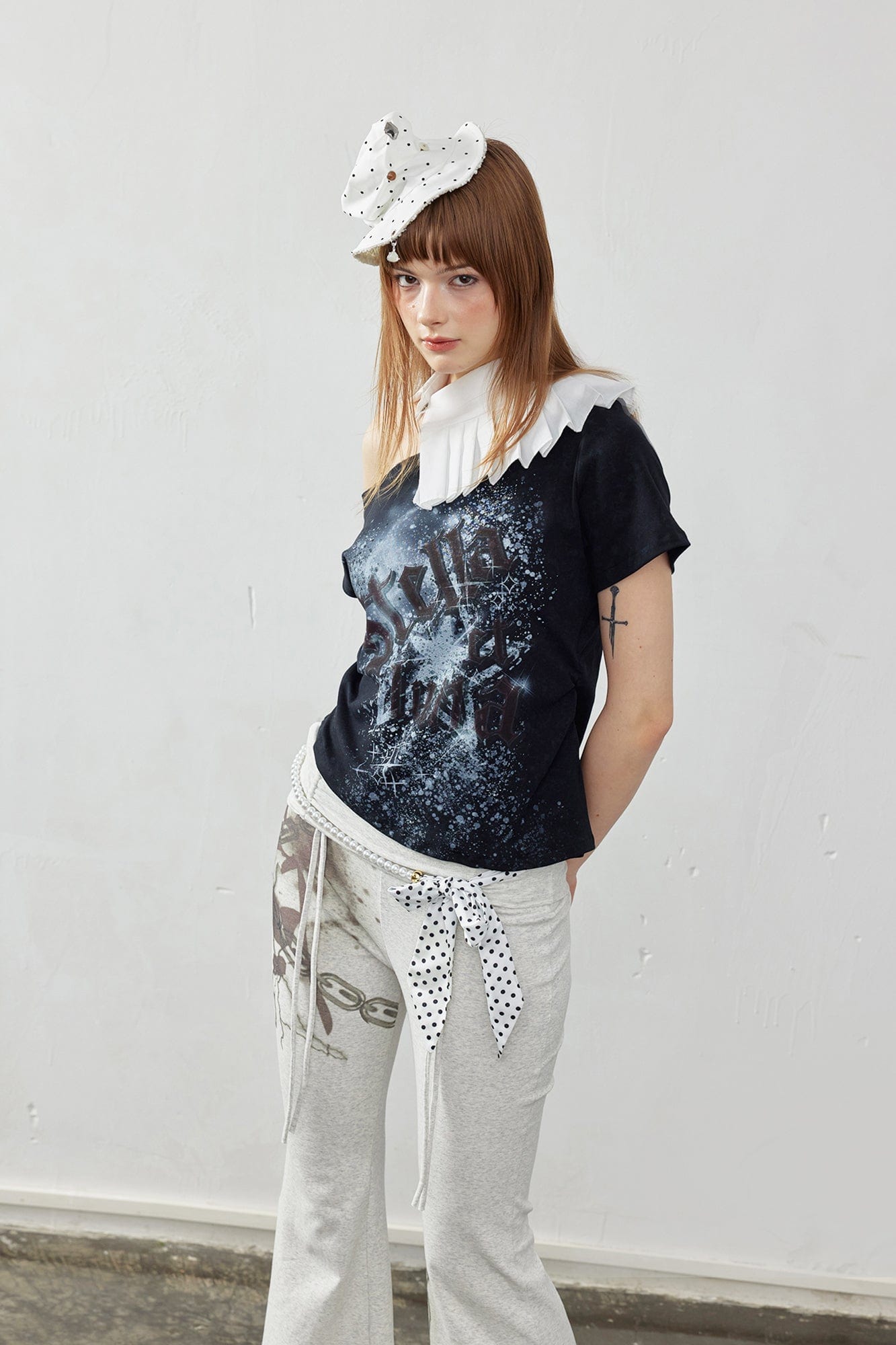 EMOHA Ruched Waist Flared Sweatpants
