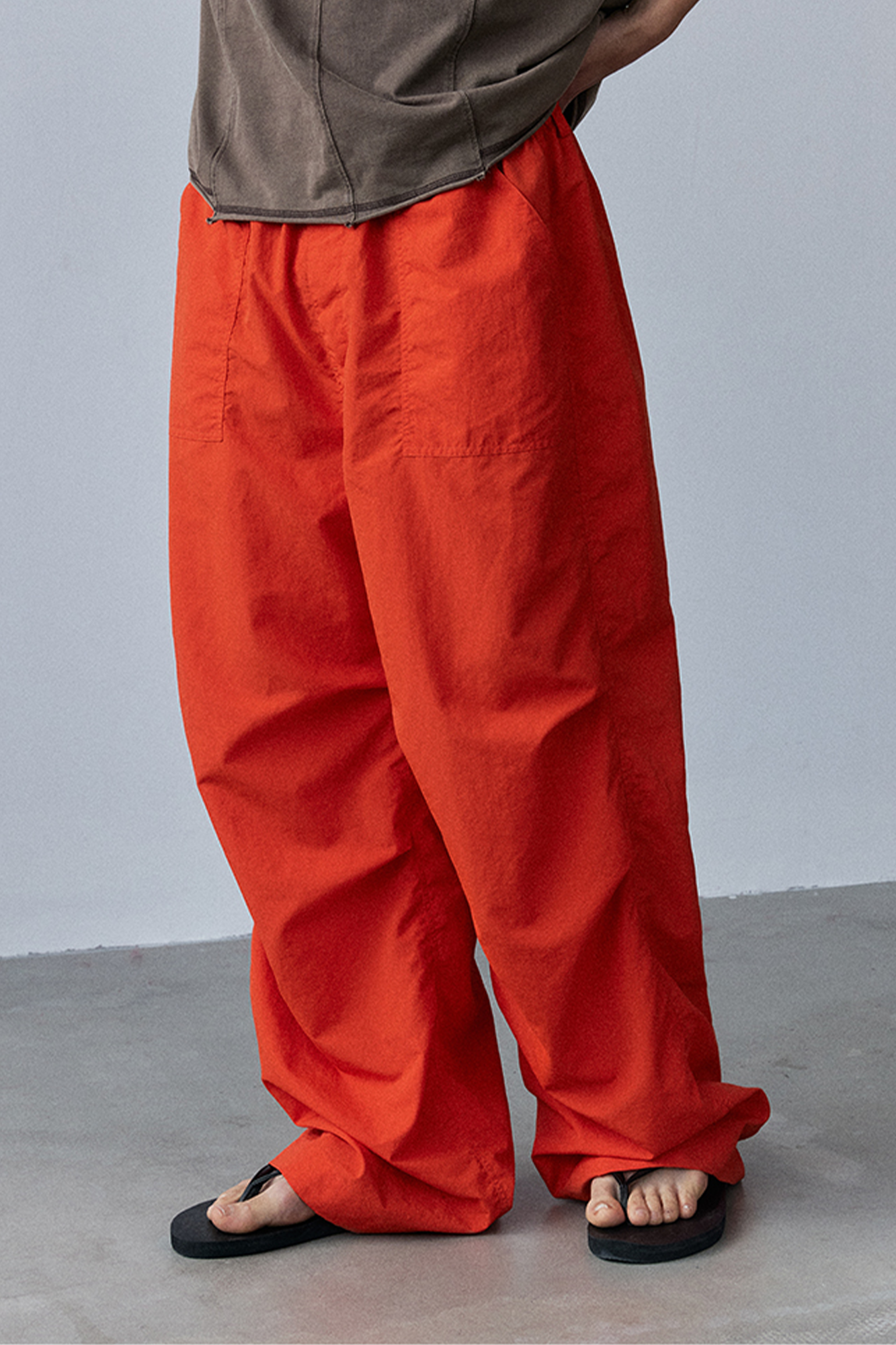 NIANJIUYIKOUER Nylon Paratrooper Straight-Leg Pants, premium urban and streetwear designers apparel on PROJECTISR.com, NIANJIUYIKOUER