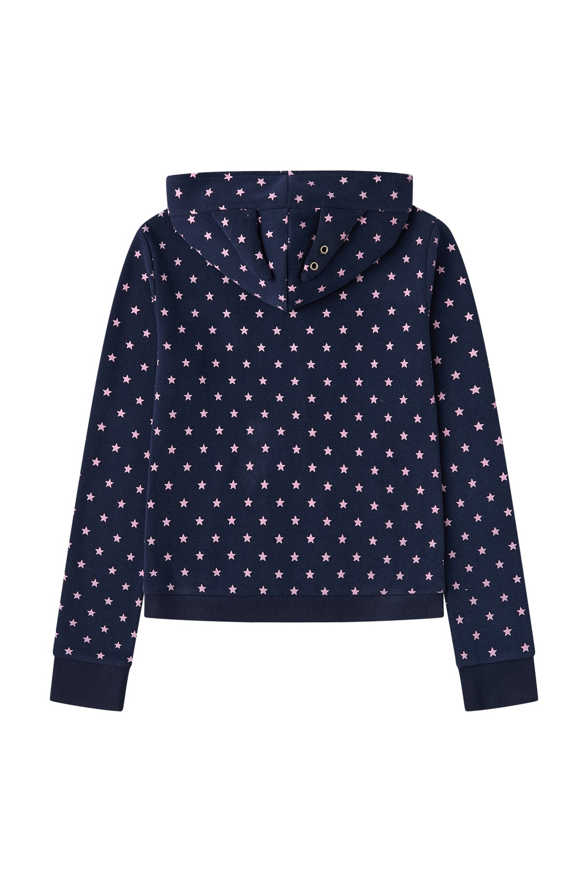 BETWEENAND Glitter Star Full-Print Slim Zip-Up Hoodie