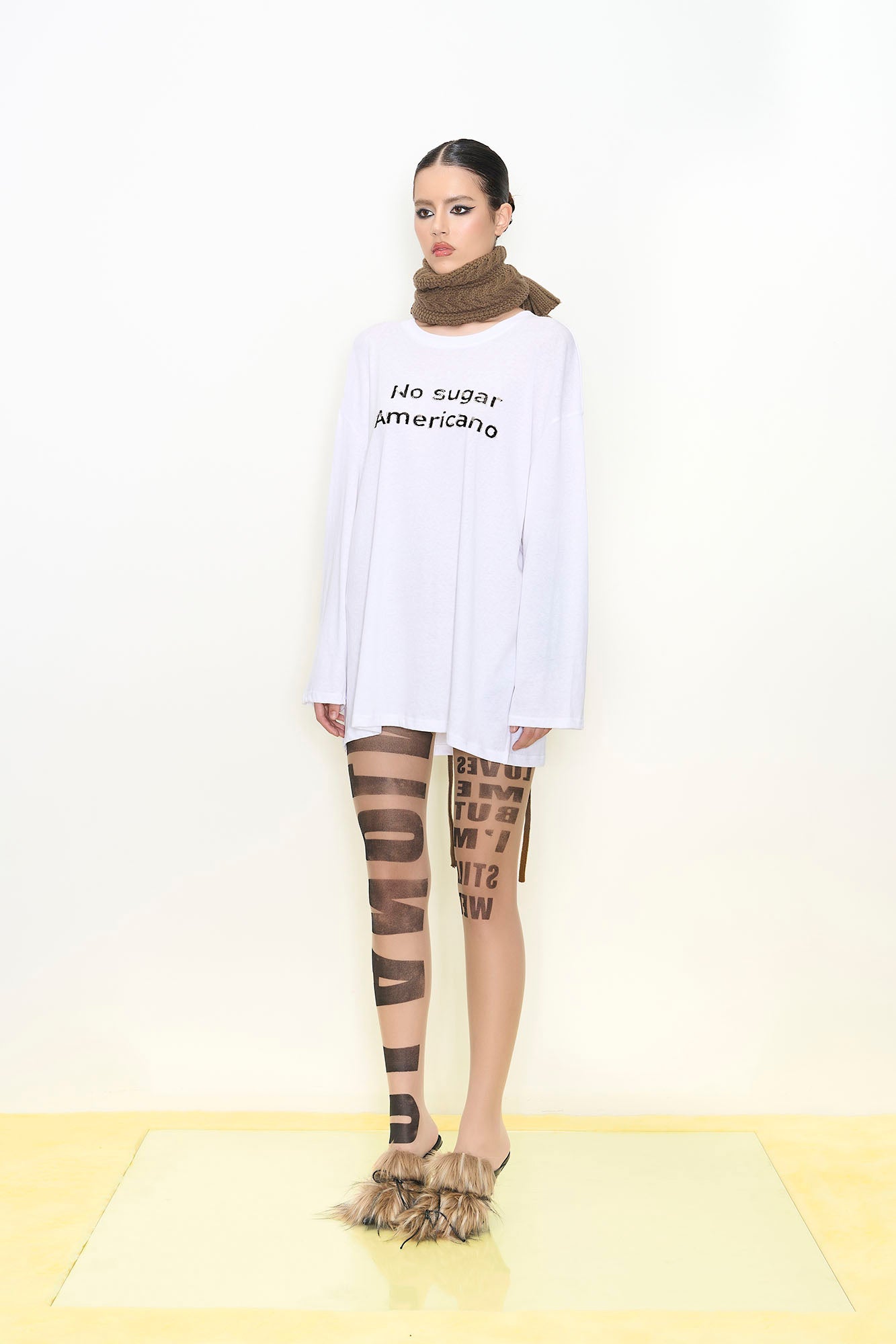 NEVER OFFEND L ANGEL Ultra-Sheer Graphic Tights