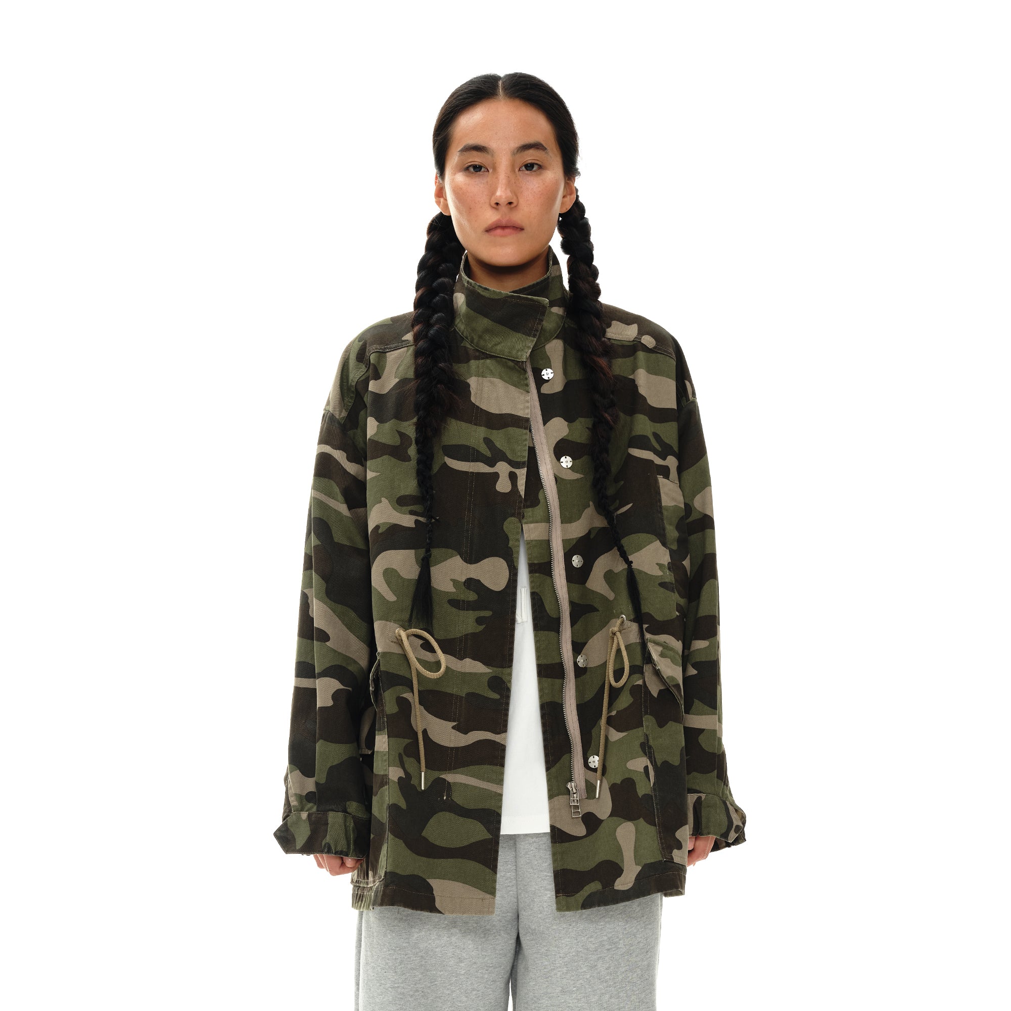OINIMI Camo Tactical Drawstring Field Jacket