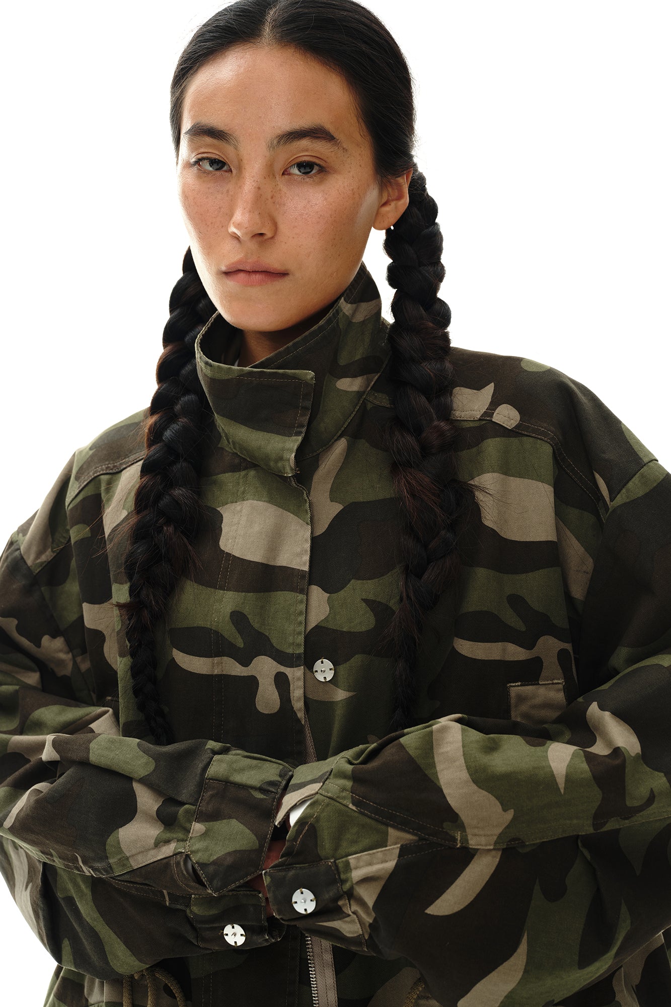 OINIMI Camo Tactical Drawstring Field Jacket