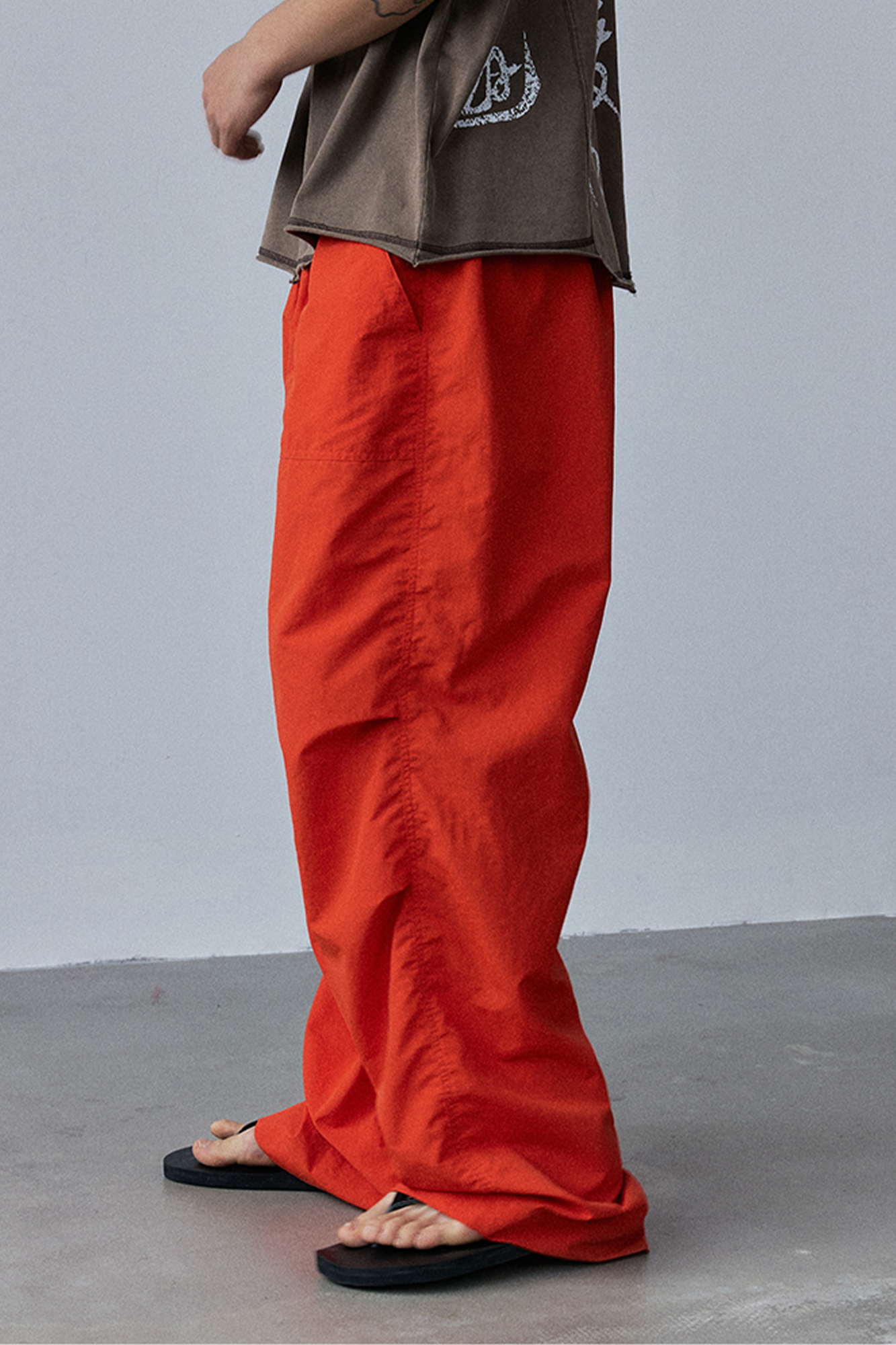 NIANJIUYIKOUER Nylon Paratrooper Straight-Leg Pants, premium urban and streetwear designers apparel on PROJECTISR.com, NIANJIUYIKOUER