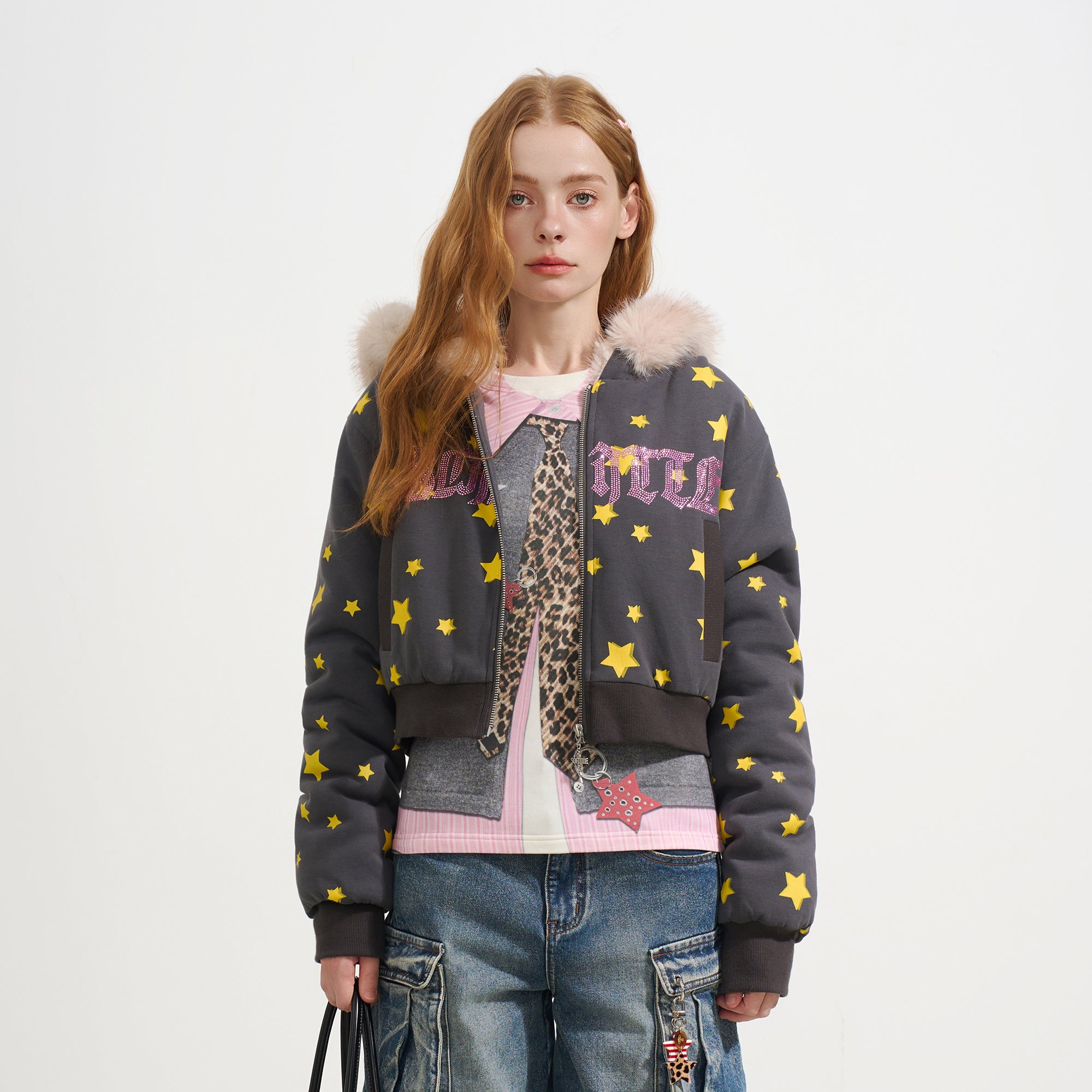 SOFITTE Star Full-Print Faux-Fur Lined Jacket