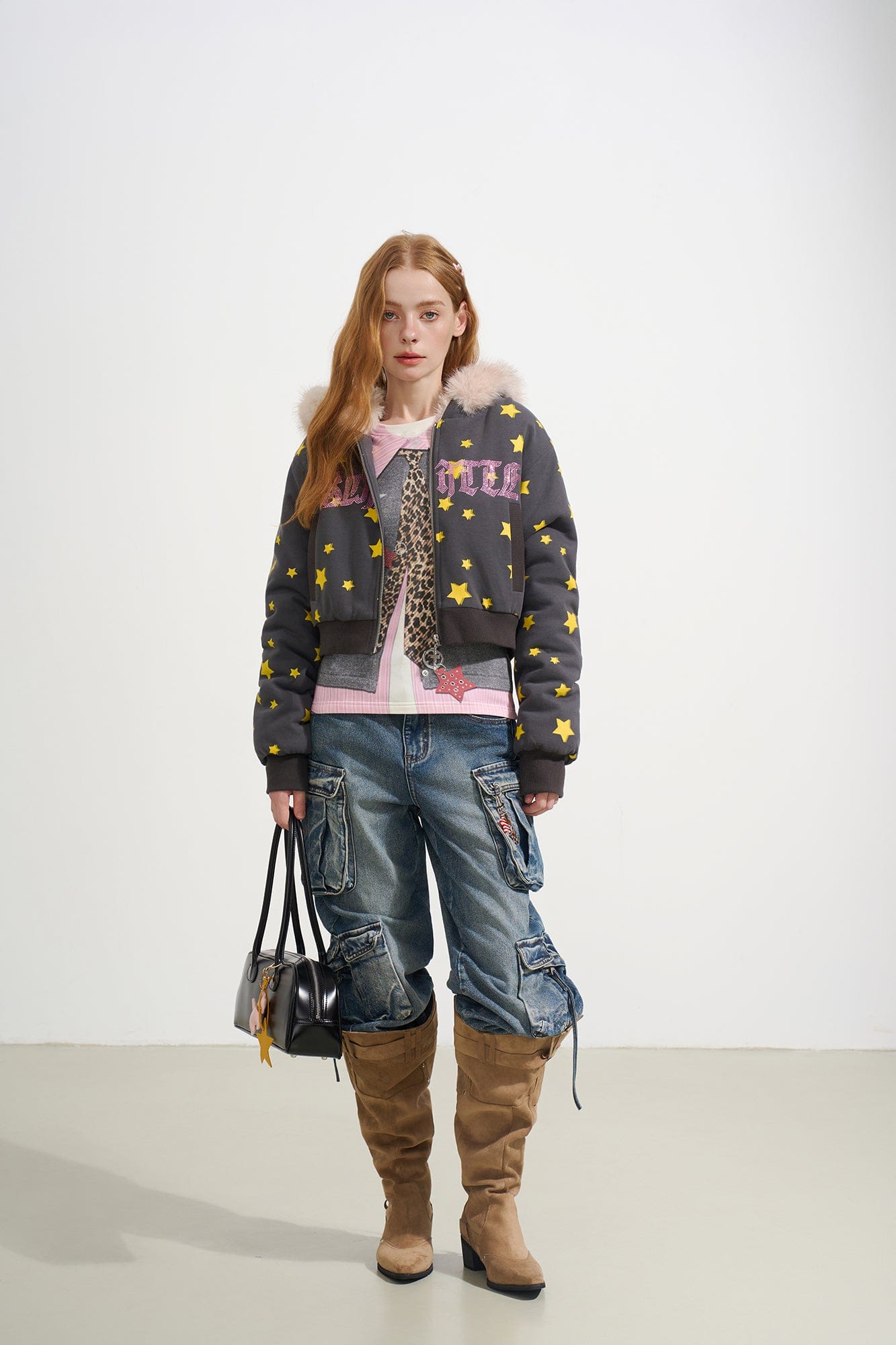 SOFITTE Star Full-Print Faux-Fur Lined Jacket