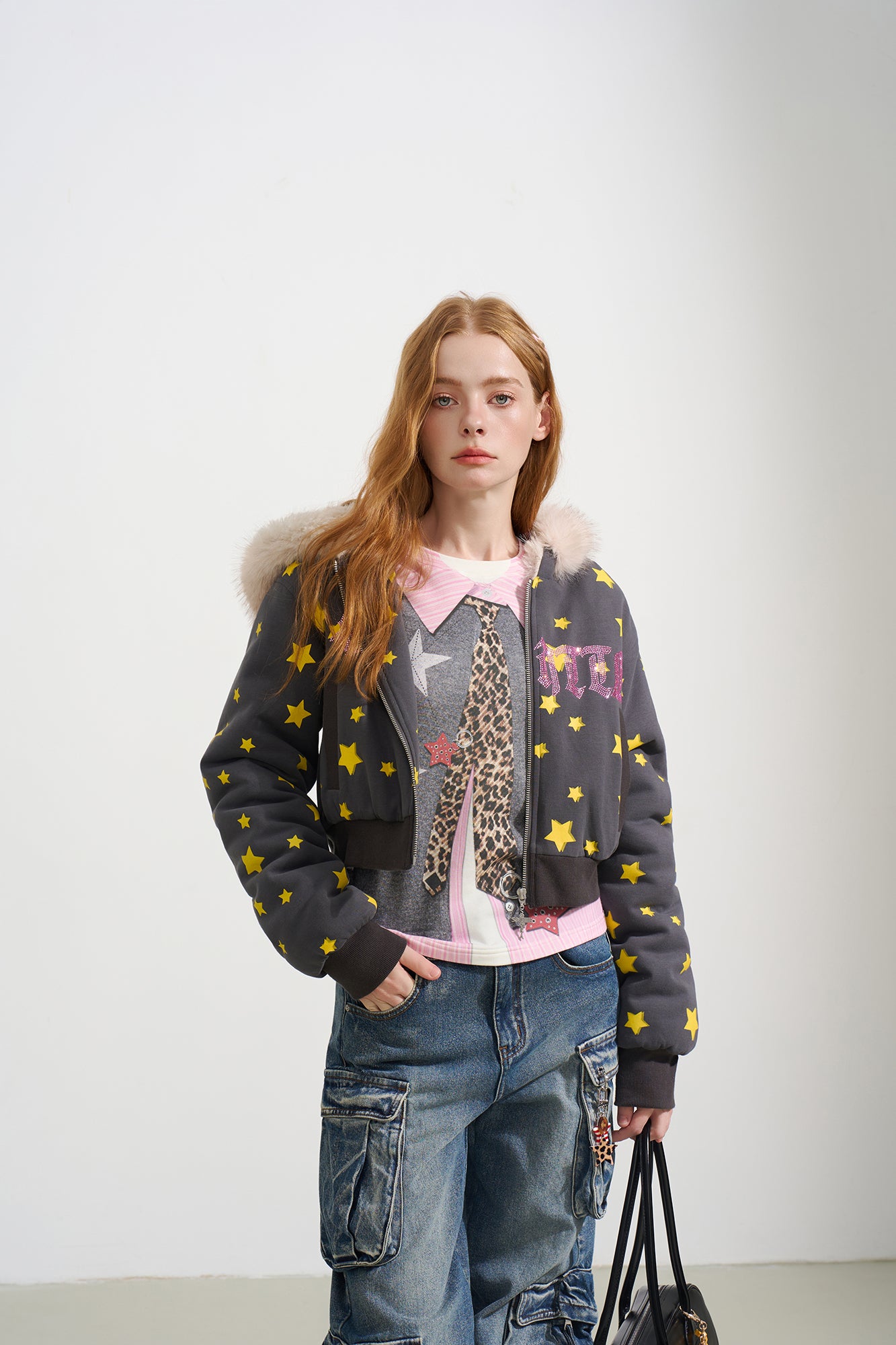 SOFITTE Star Full-Print Faux-Fur Lined Jacket