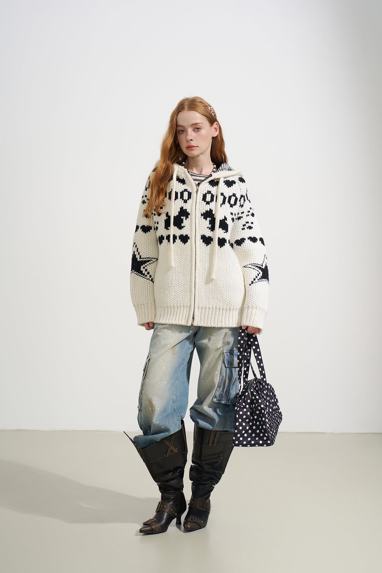 SOFITTE Splatter Stain Utility Cargo Jeans