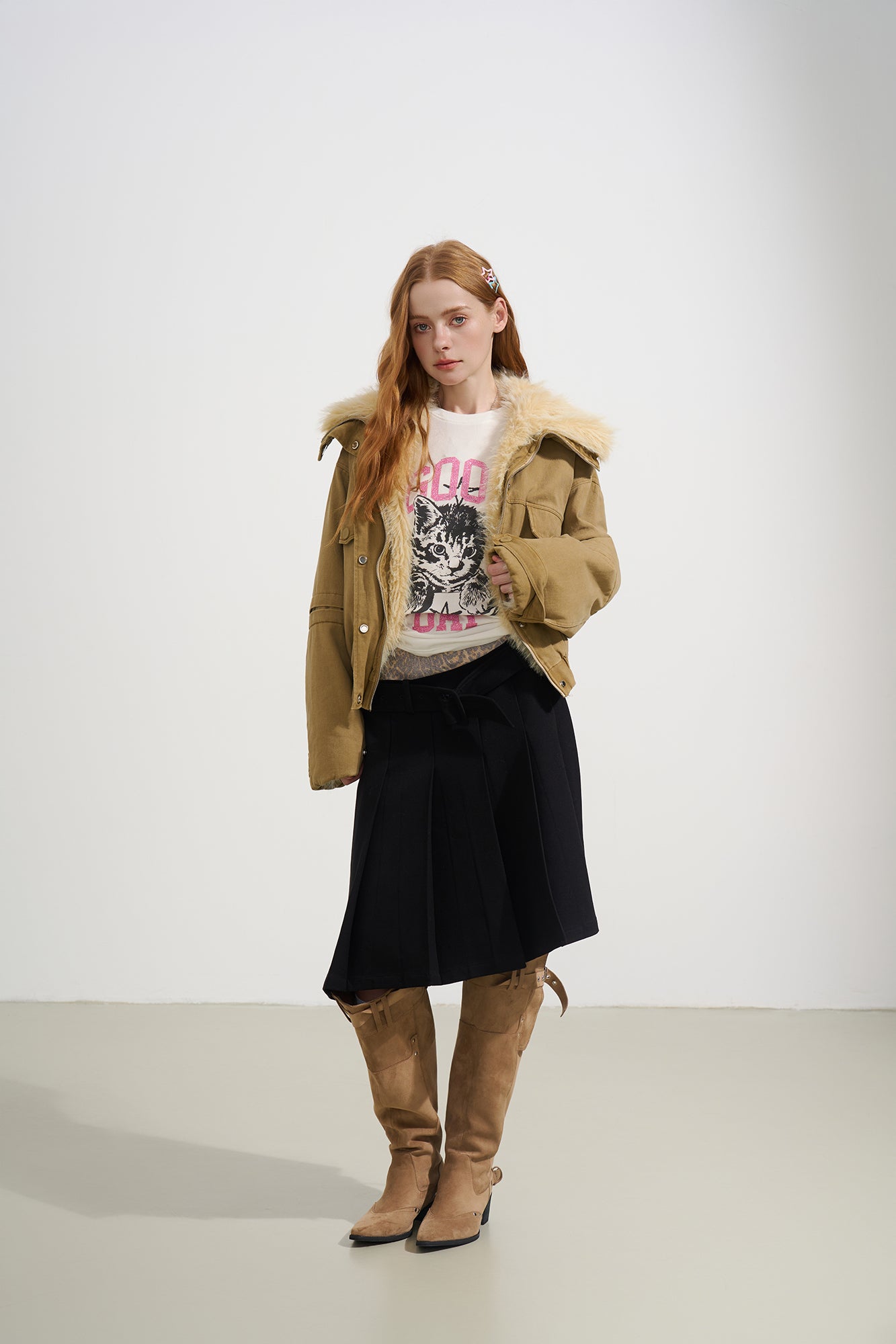 SOFITTE Faux-Fur Lined Utility Bomber Jacket