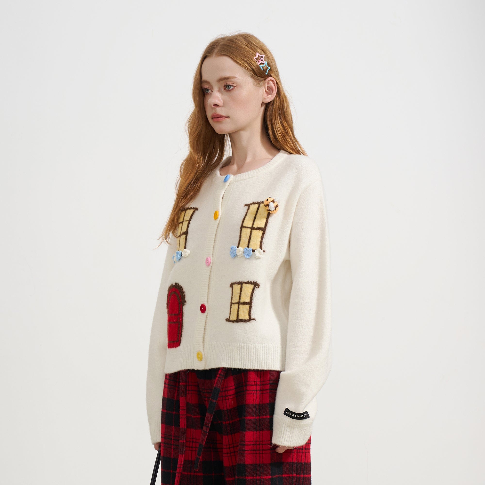 SOFITTE Flowers & Bees Window Embellished Cardigan