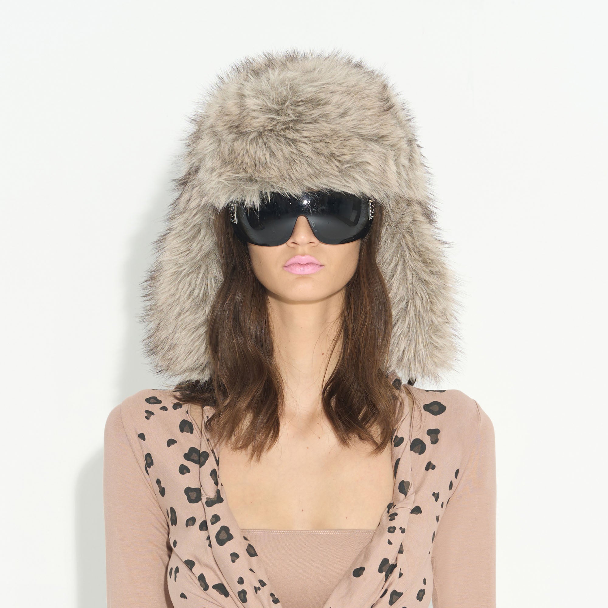 NEVER OFFEND L ANGEL Fluffy Faux Fur Ear Flap Hat