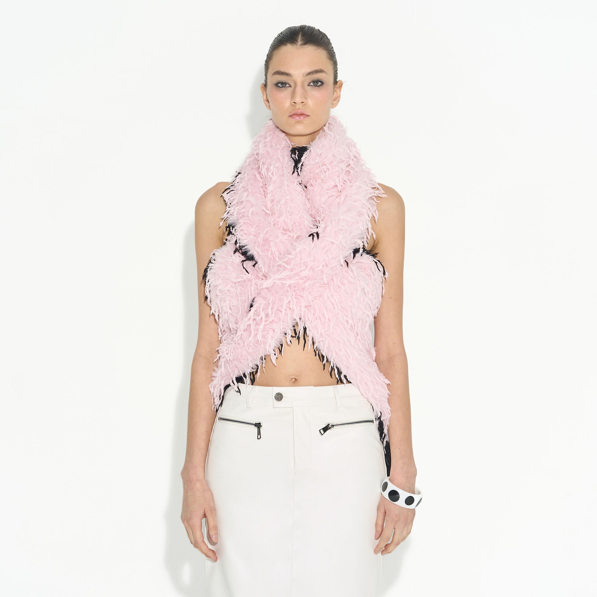 NEVER OFFEND L ANGEL Shaggy Faux Fur Scarf