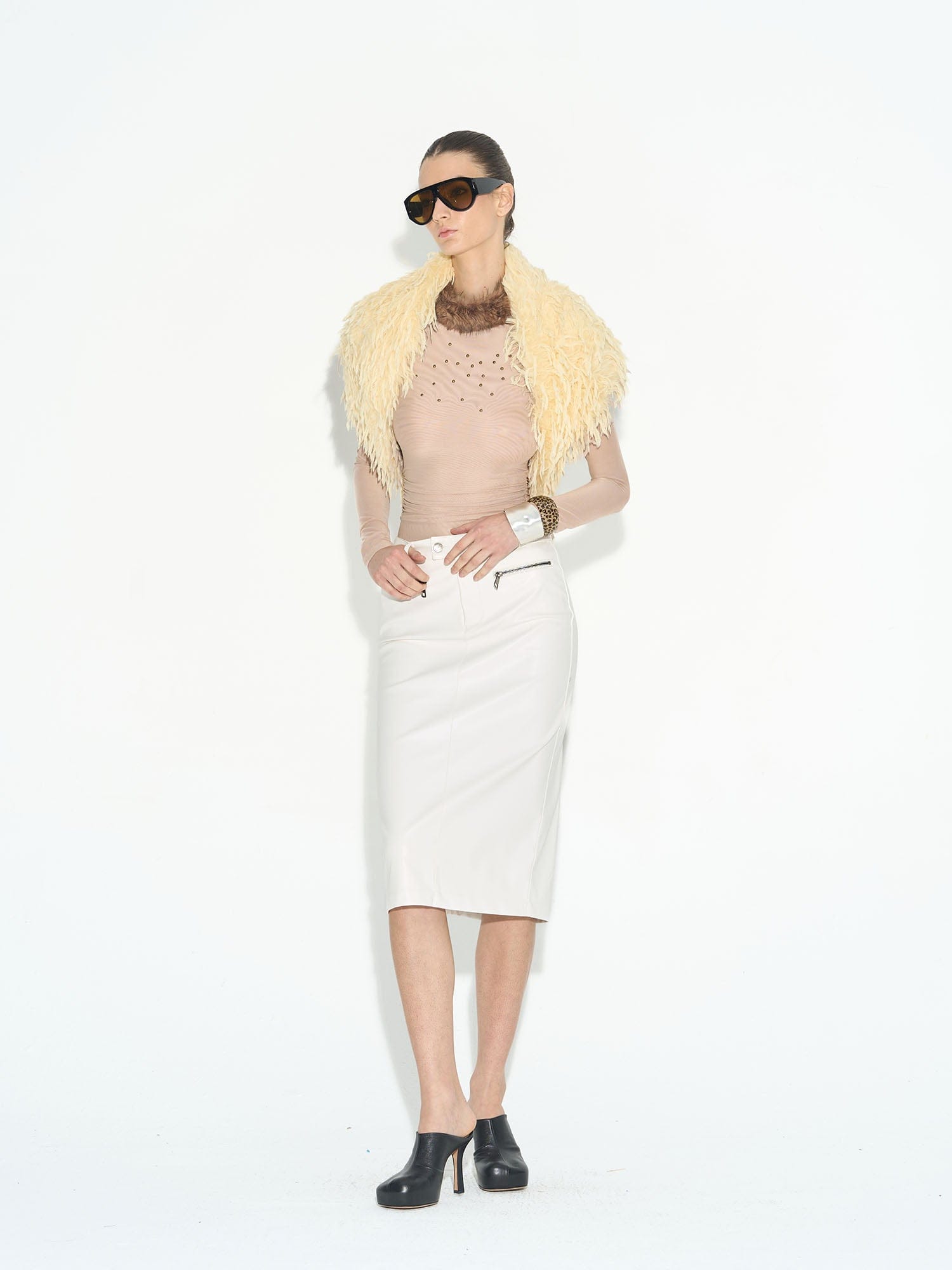 NEVER OFFEND L ANGEL Shaggy Faux Fur Scarf