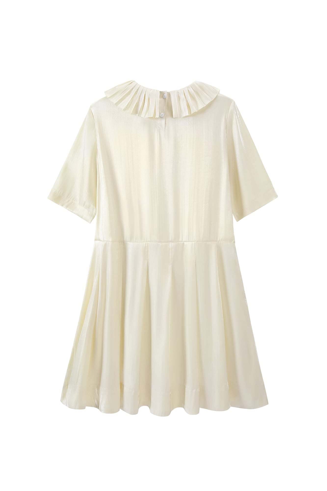 UNSOCIAL NIGHT Studded Graphic Pleated-Collar Shift Dress