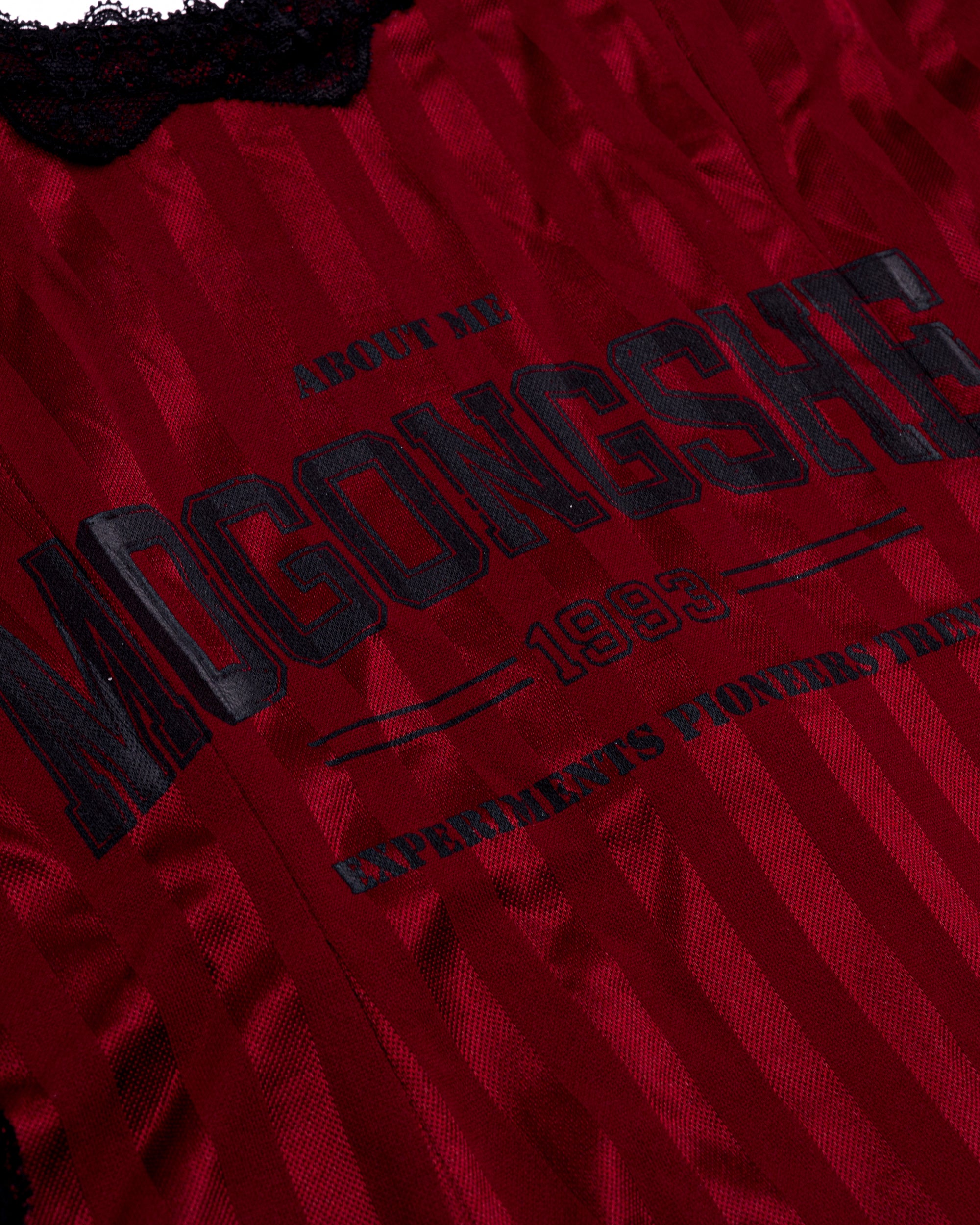 MOGONGSHE Contrast Spliced Lace-Up Slip Dress