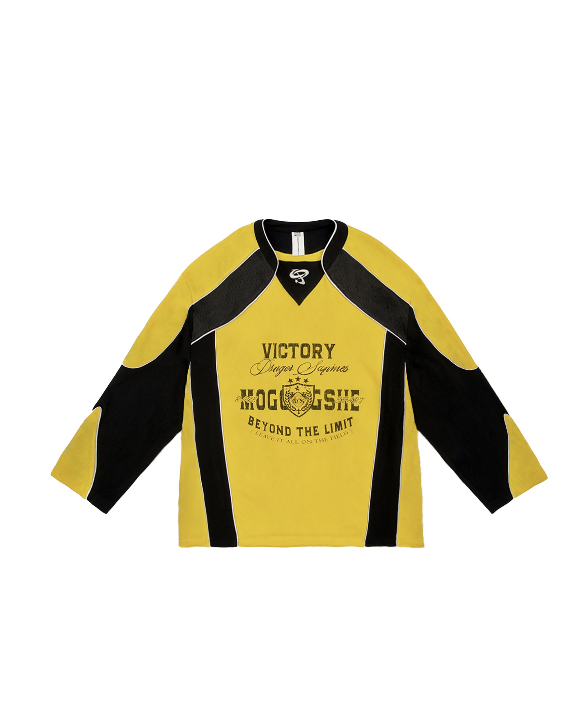 MOGONGSHE Retro Contrast Spliced Raglan Long-Sleeve Tee