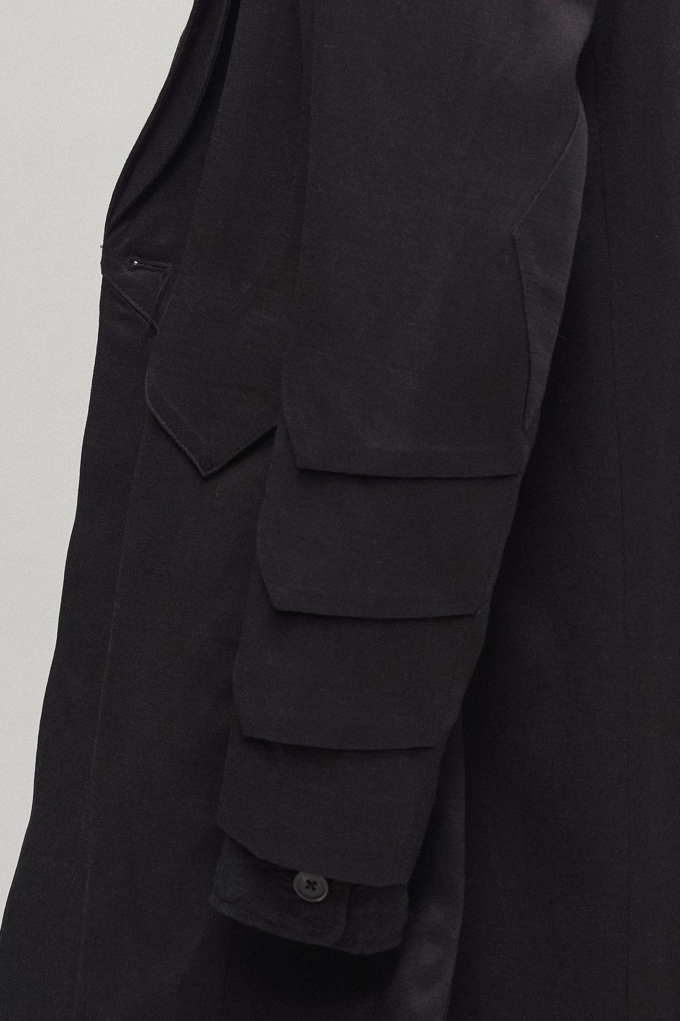 ILNya Nieternite Nifutur Reversible Armor-Sleeve Longline Blazer, premium urban and streetwear designers apparel on PROJECTISR.com, ILNya Nieternite Nifutur
