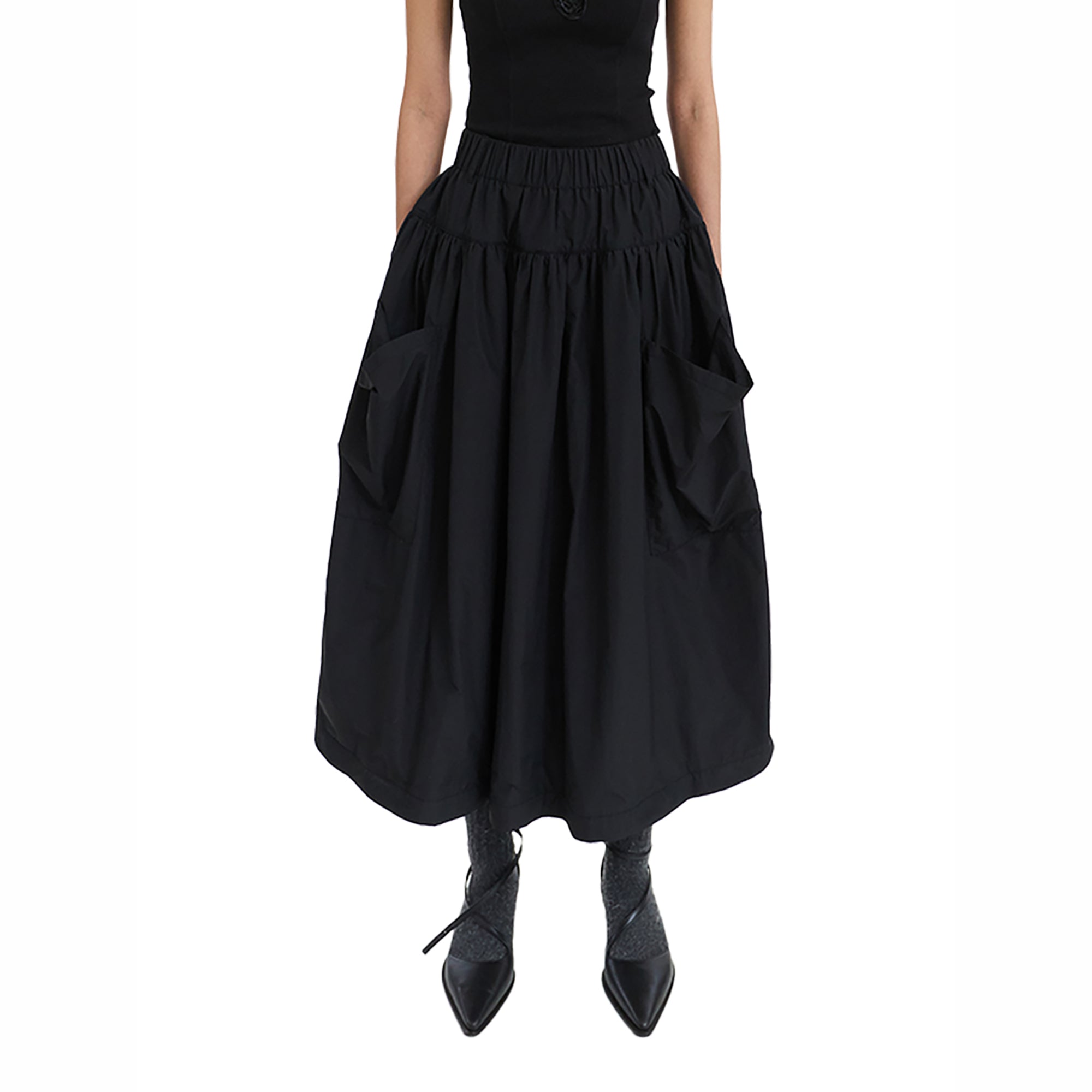 NEVERSEEZ Modern Quilted Air-Layer Skirt