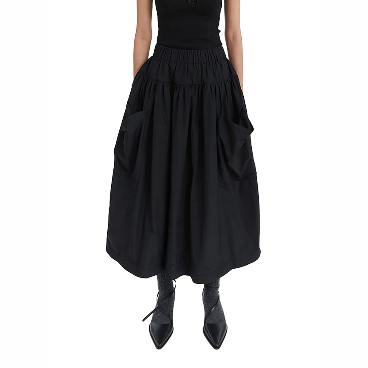 NEVERSEEZ Modern Quilted Air-Layer Skirt