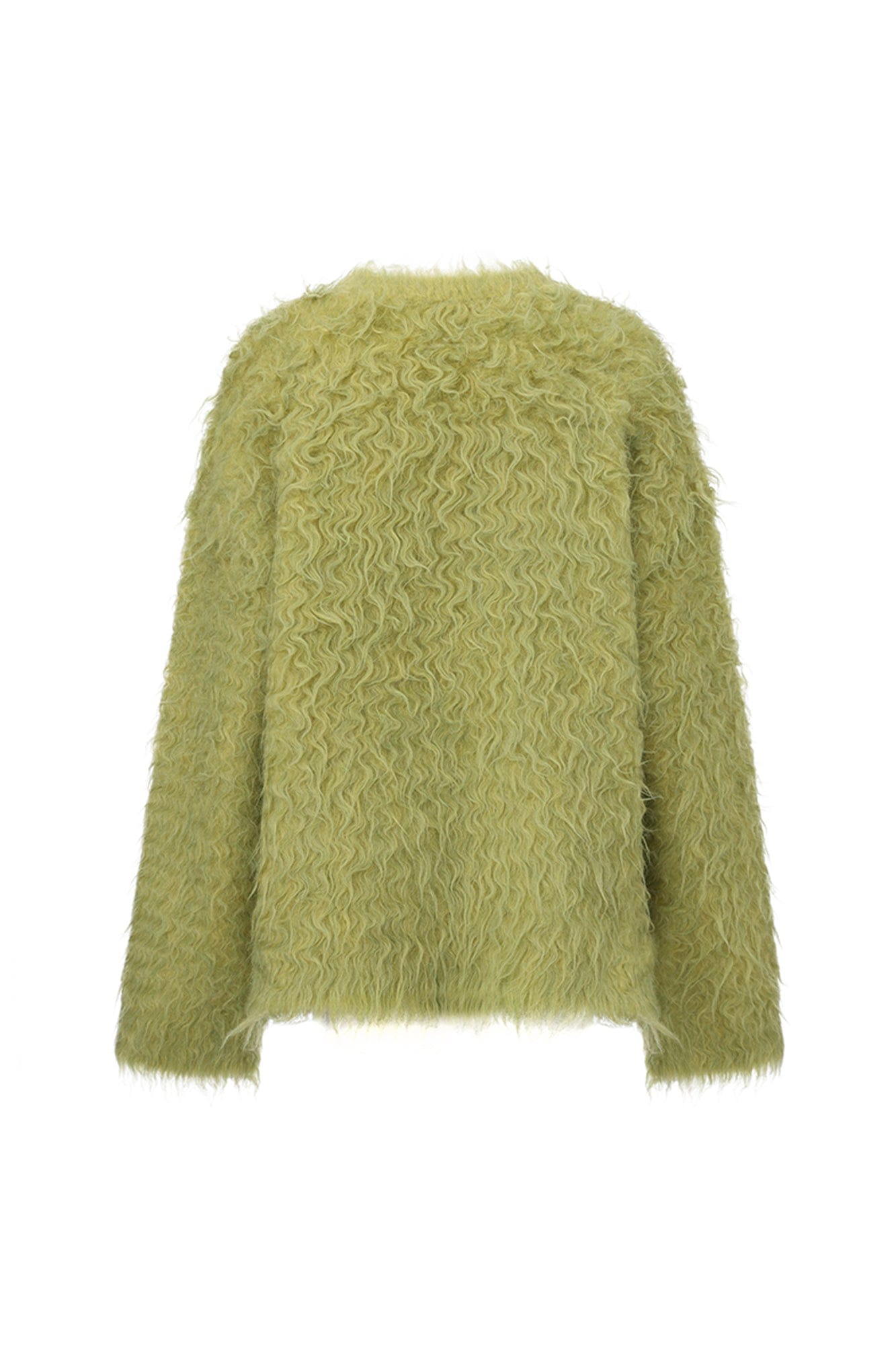 VANN VALRENCE Fuzzy Cat Intarsia Mohair Sweater