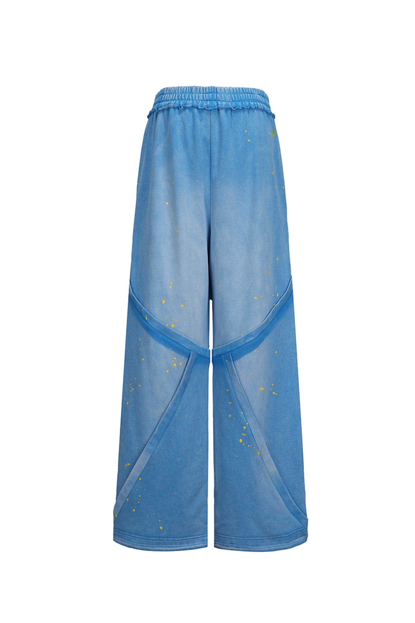 VANN VALRENCE Washed Paint-Splattered Paneled Pants
