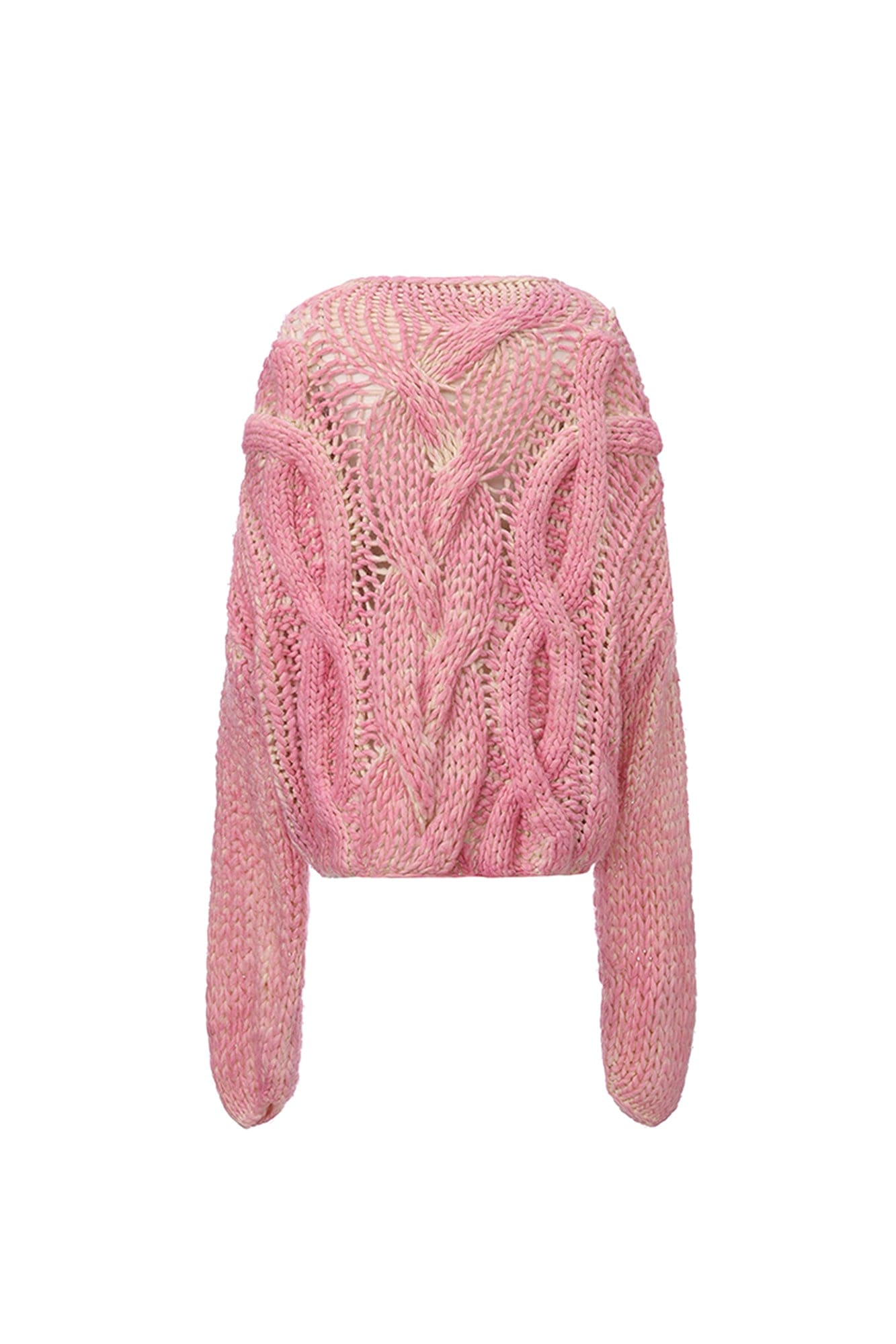 VANN VALRENCE Chunky Open-Knit Spray-Dyed Sweater