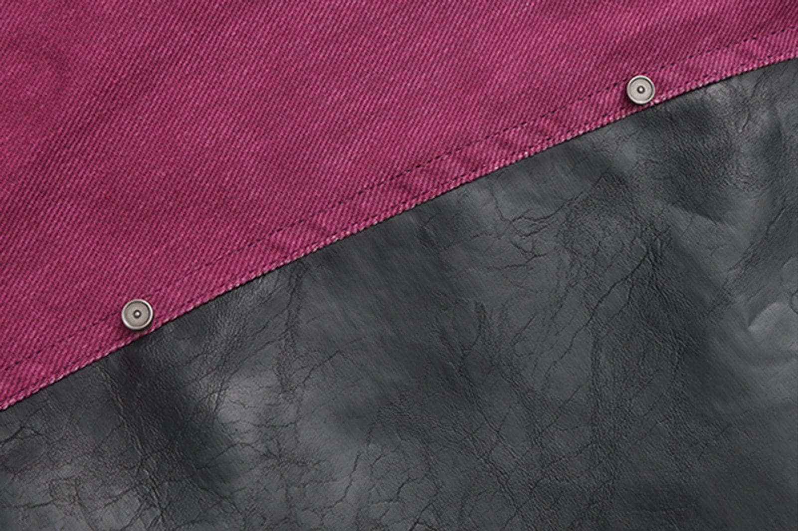 VANN VALRENCE Faux Leather-Paneled Barrel Jeans