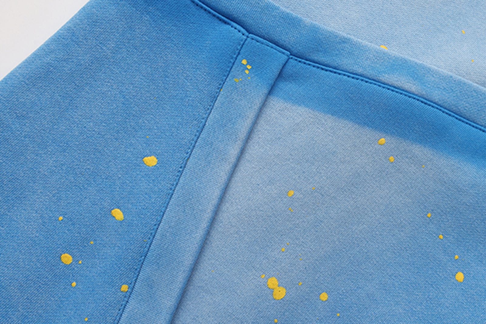 VANN VALRENCE Washed Paint-Splattered Paneled Pants