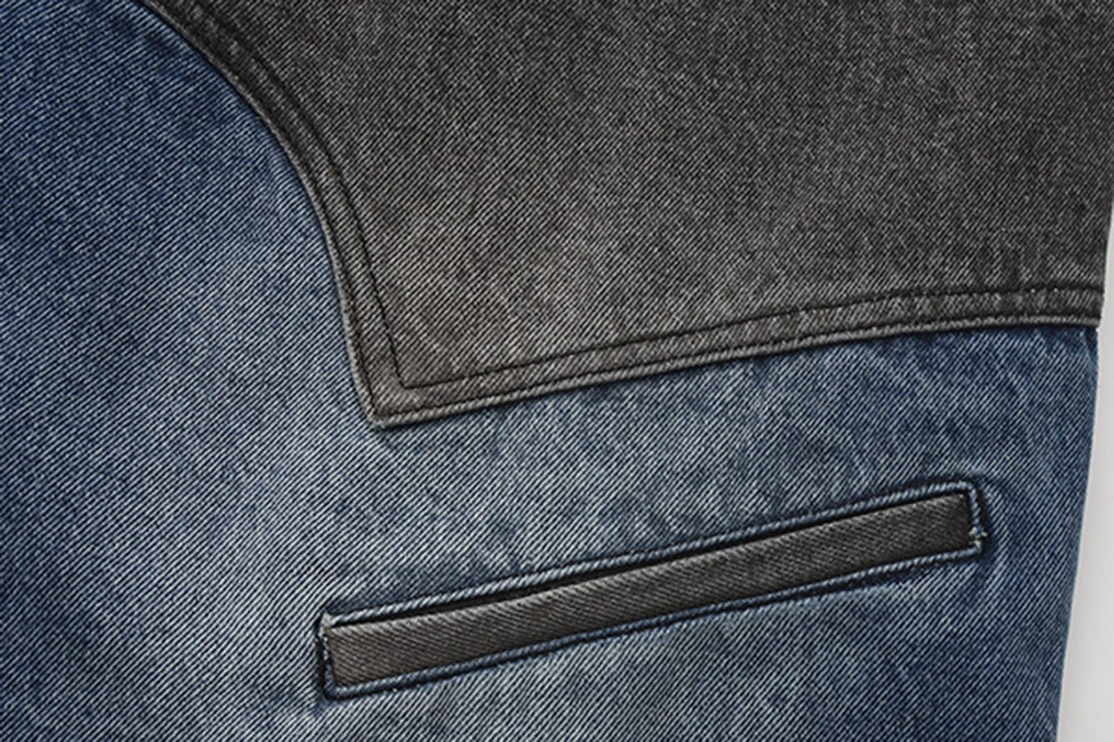 VANN VALRENCE Contrast Faded-Wash Paneled Jeans