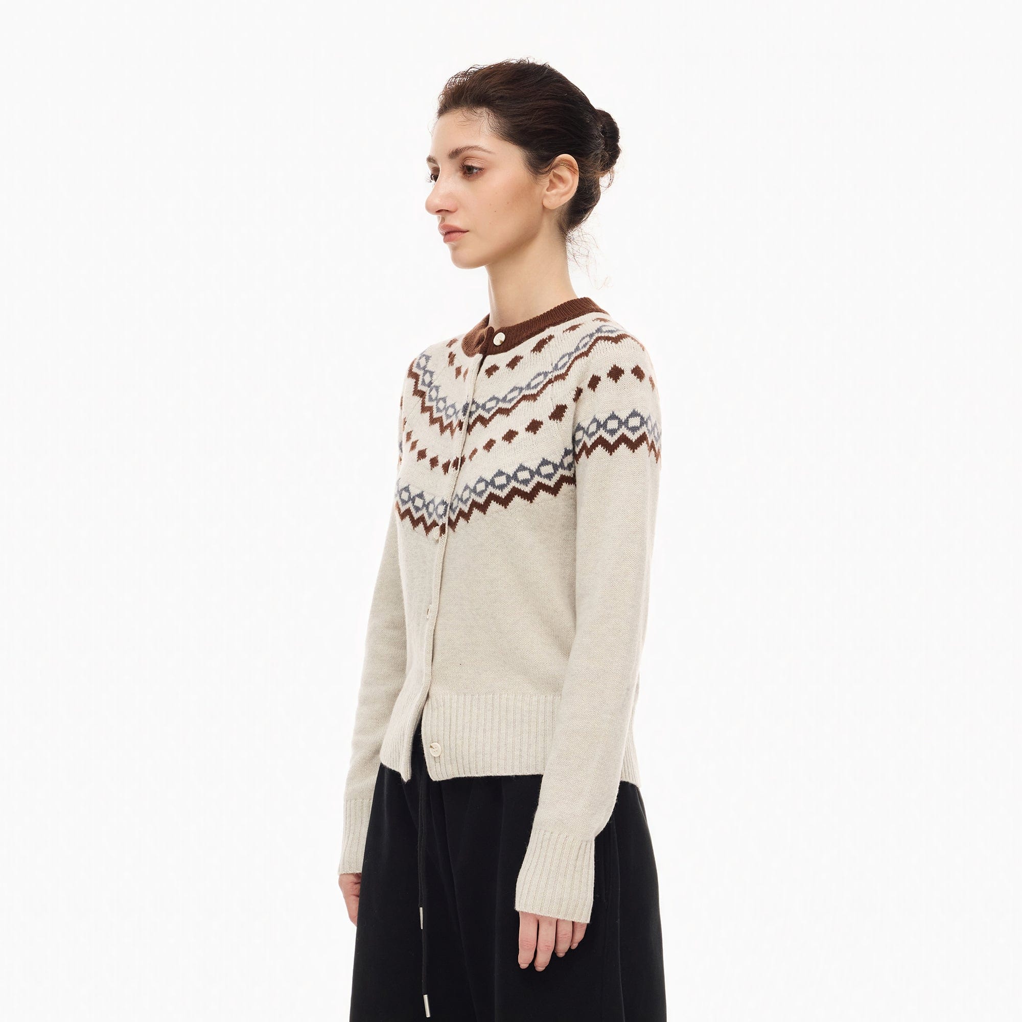ARTIFICIAL WORLD Fair Isle Wool-Blend Cardigan