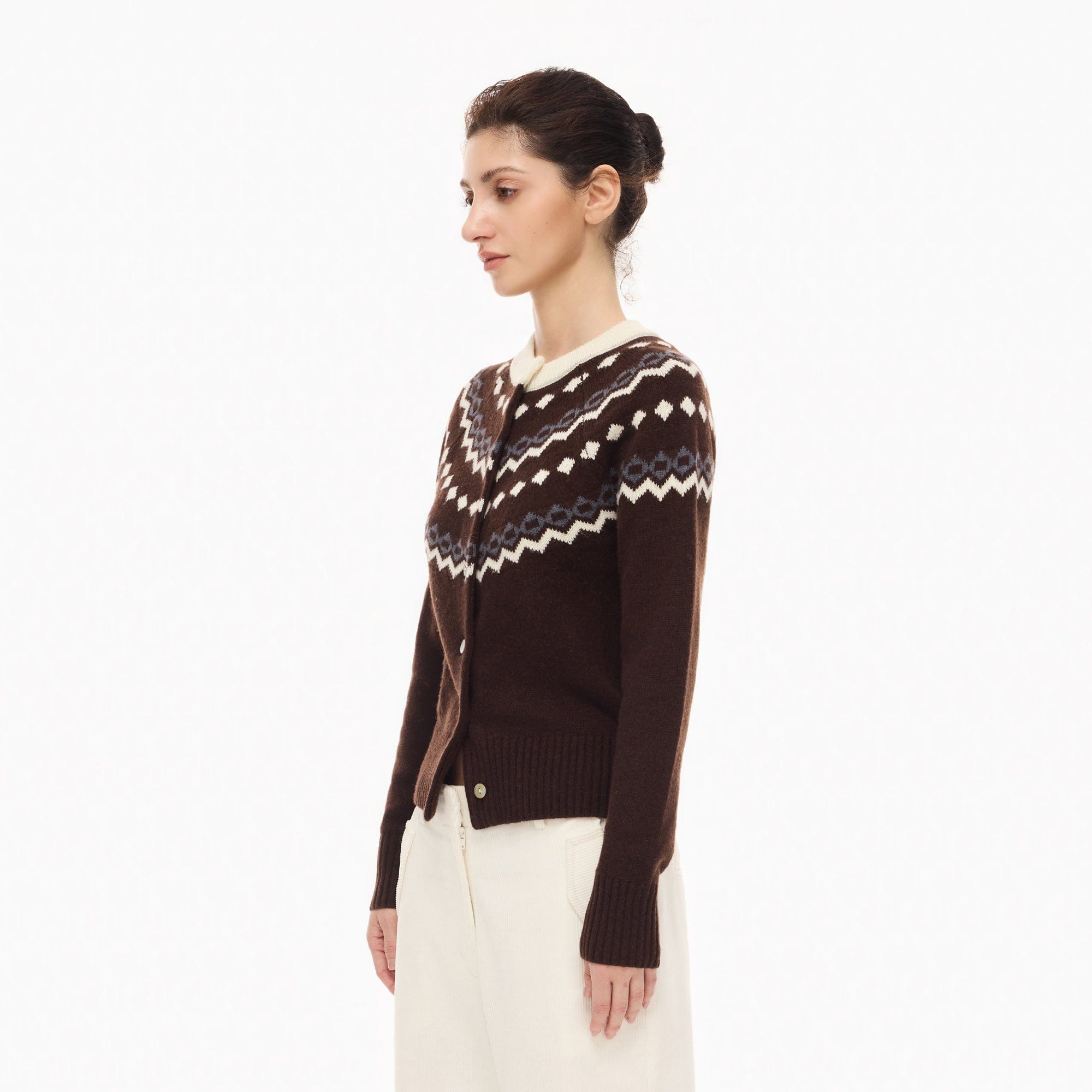 ARTIFICIAL WORLD Fair Isle Wool-Blend Cardigan
