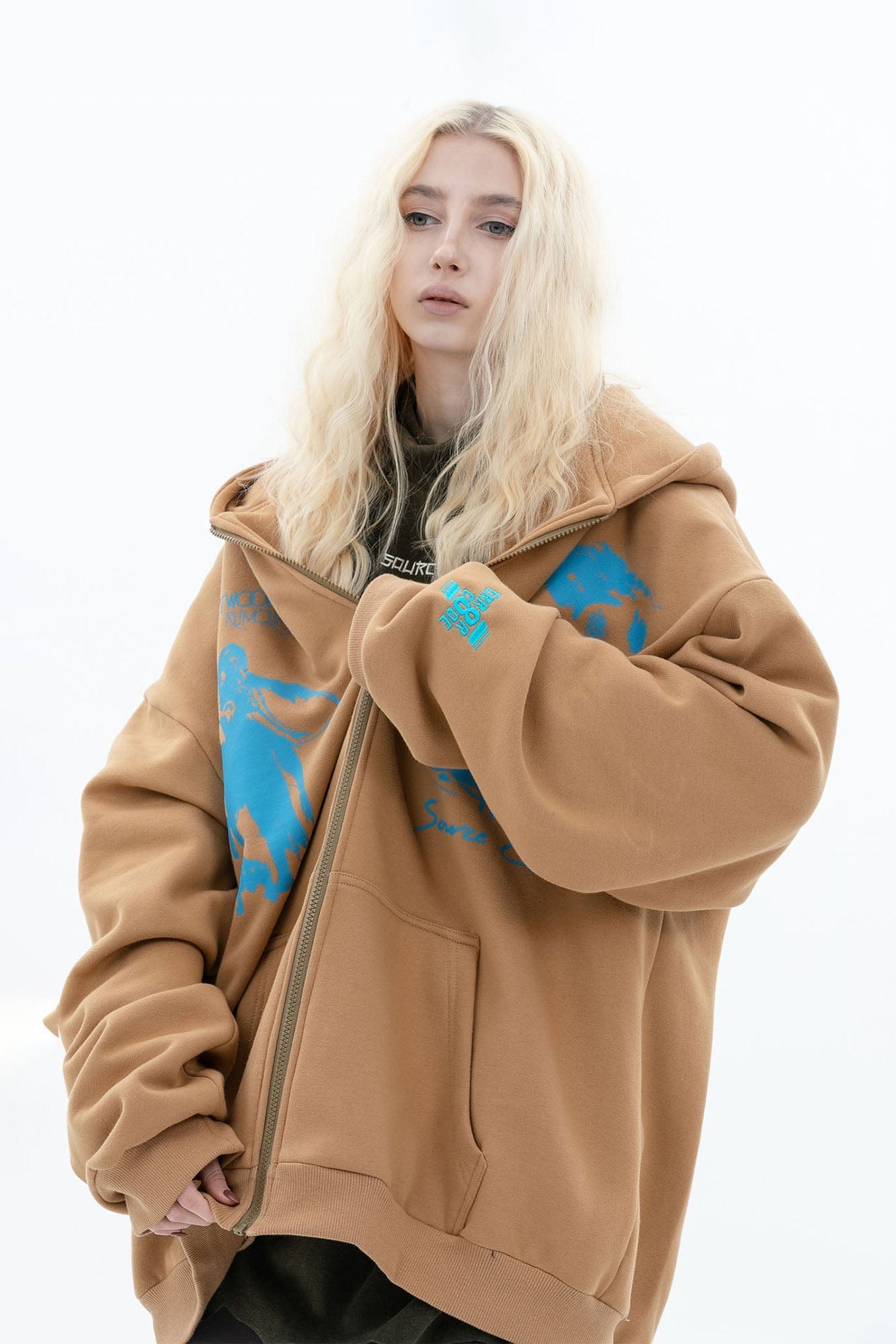 ERROR CODE ROBOT Fleetwood Mac Graphic Oversized Hooded Jacket