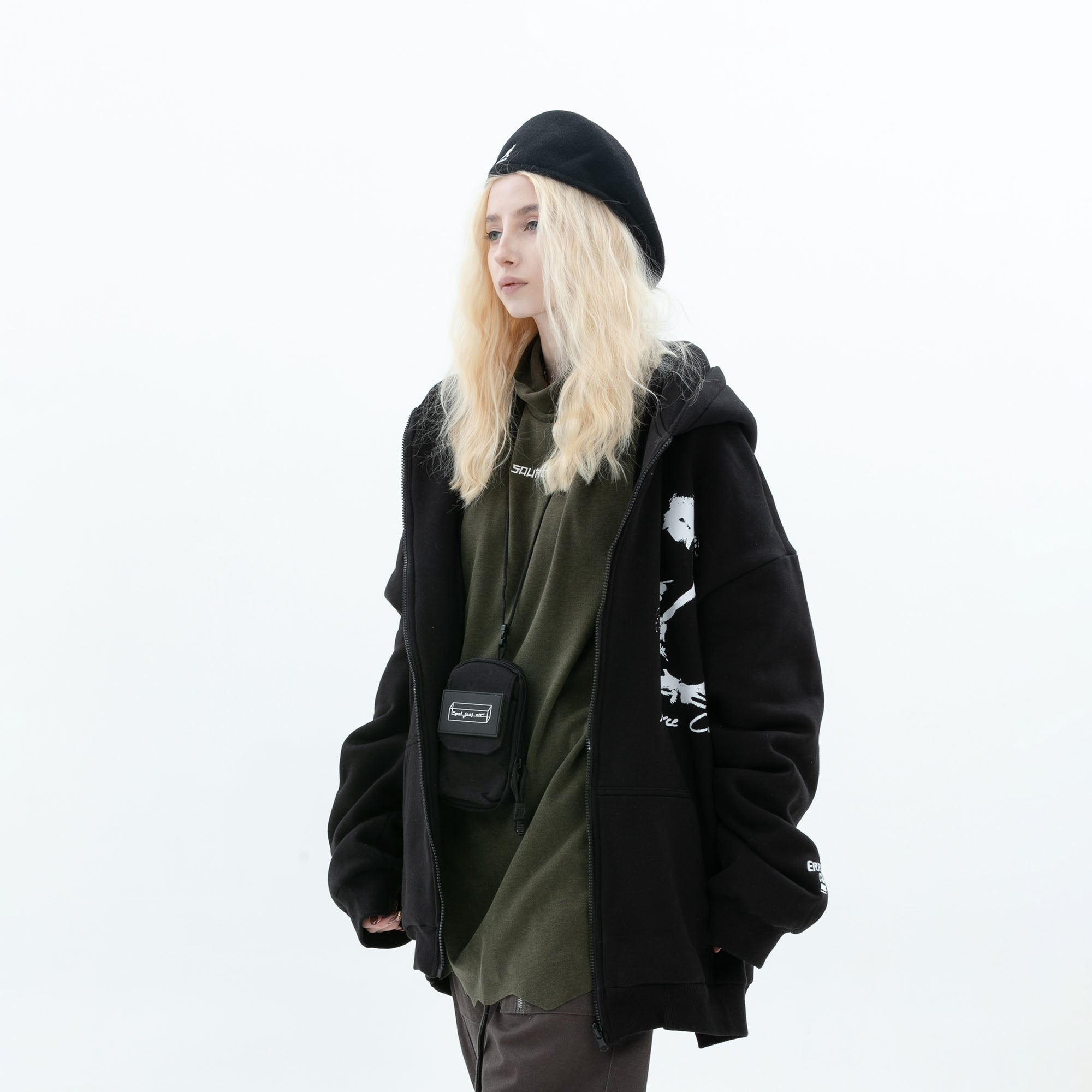 ERROR CODE ROBOT Fleetwood Mac Graphic Oversized Hooded Jacket