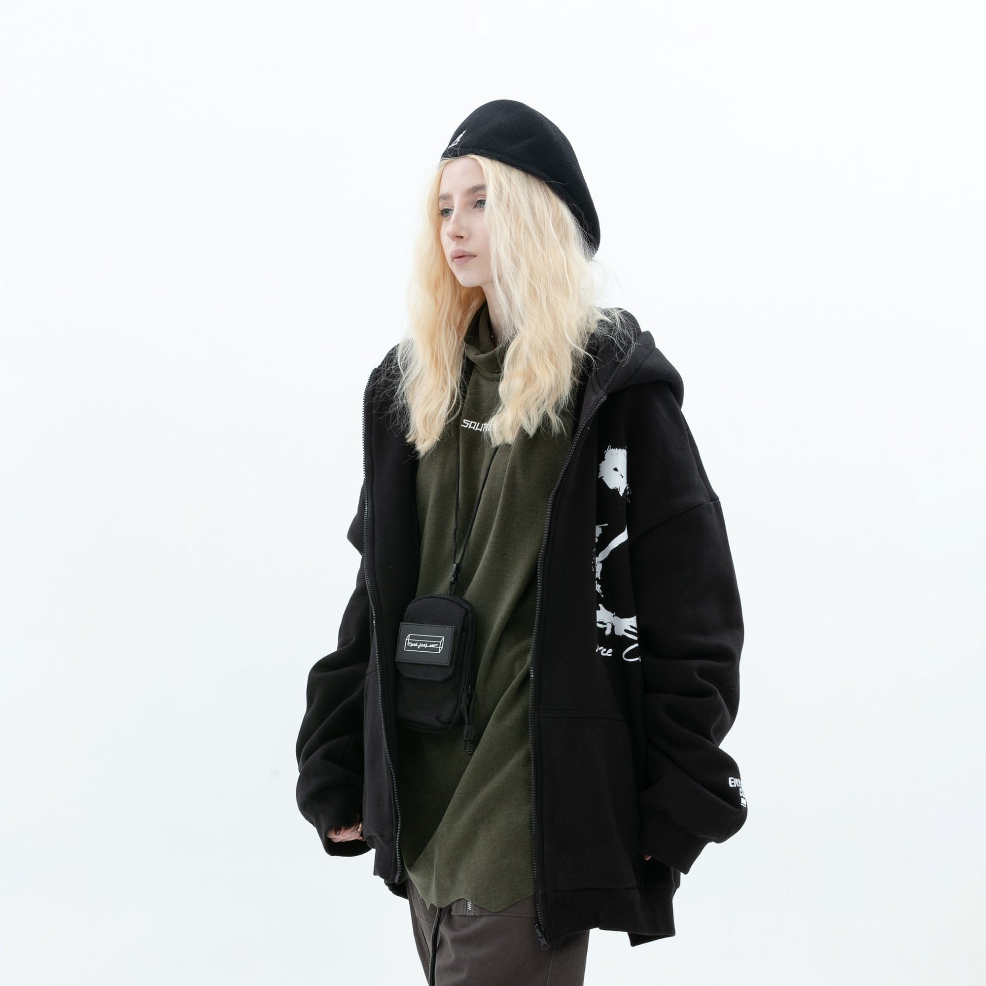 ERROR CODE ROBOT Fleetwood Mac Graphic Oversized Hooded Jacket