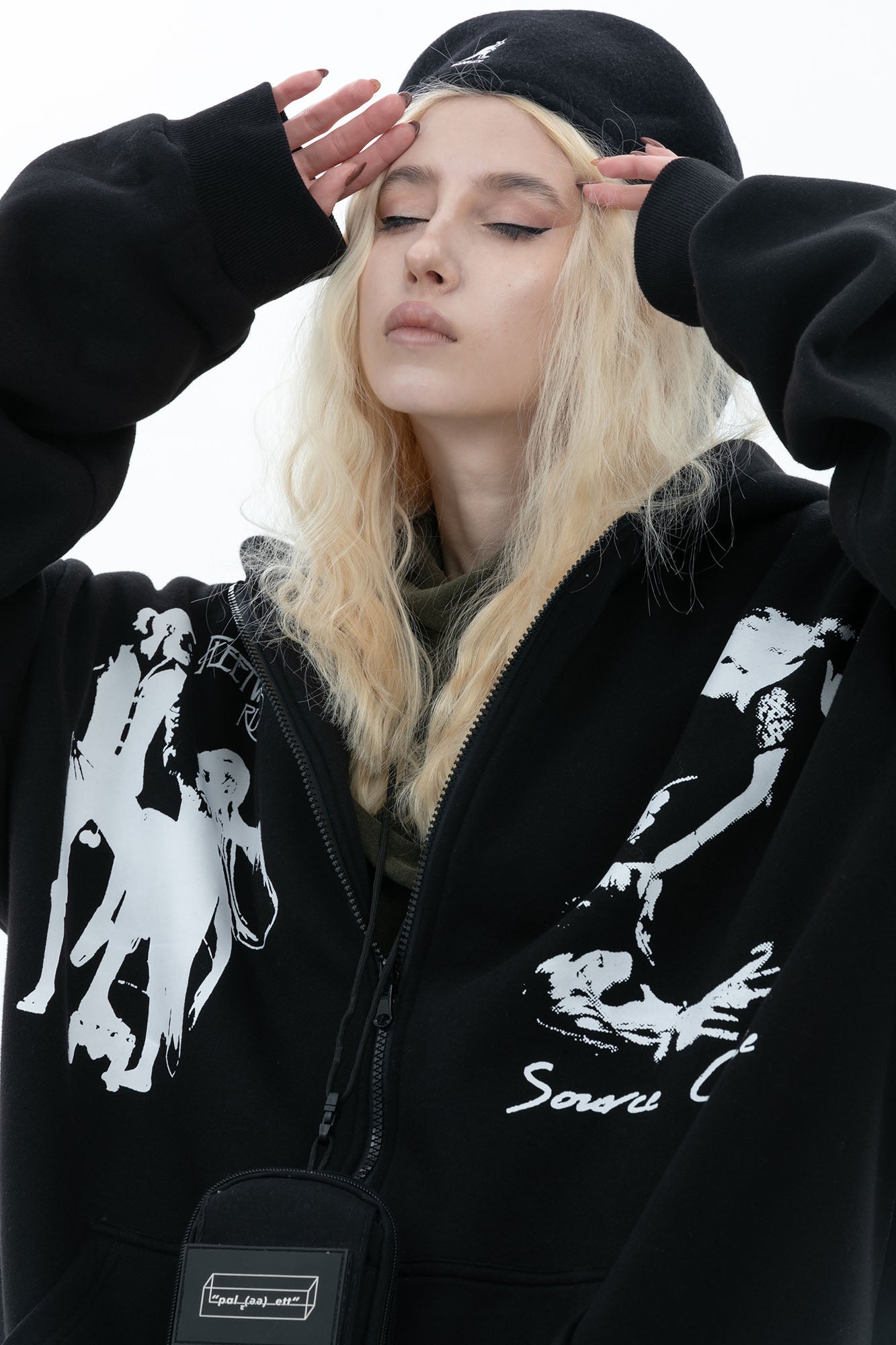 ERROR CODE ROBOT Fleetwood Mac Graphic Oversized Hooded Jacket