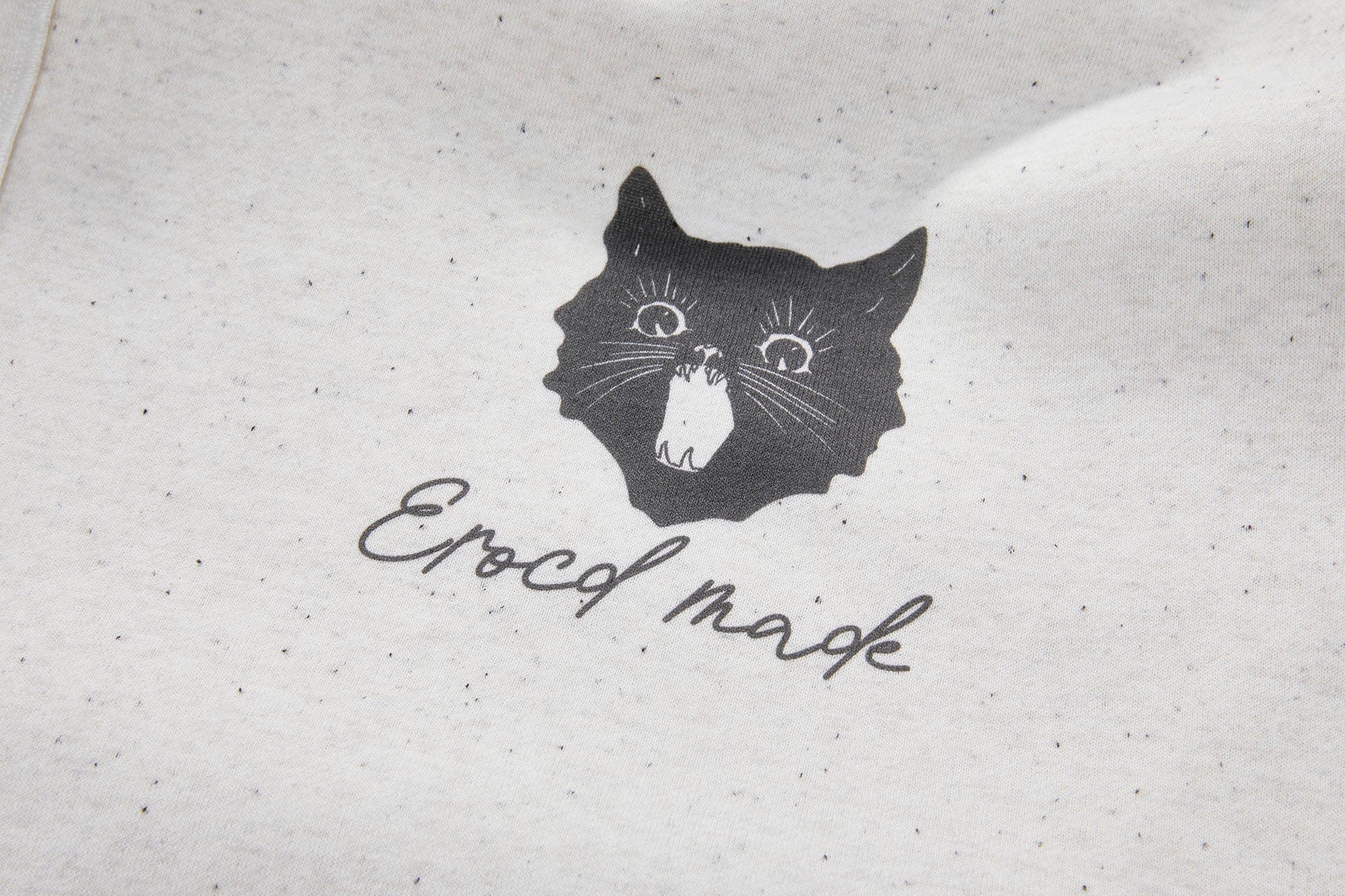 ERROR CODE ROBOT Black Cat Graphic Oversized Zip-Up Hoodie