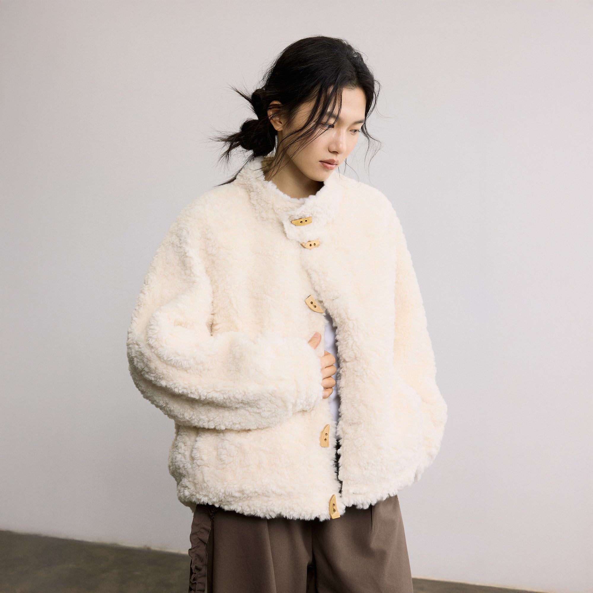 SAME FLOW Reversible Embroidered Fleece-Lined Jacket