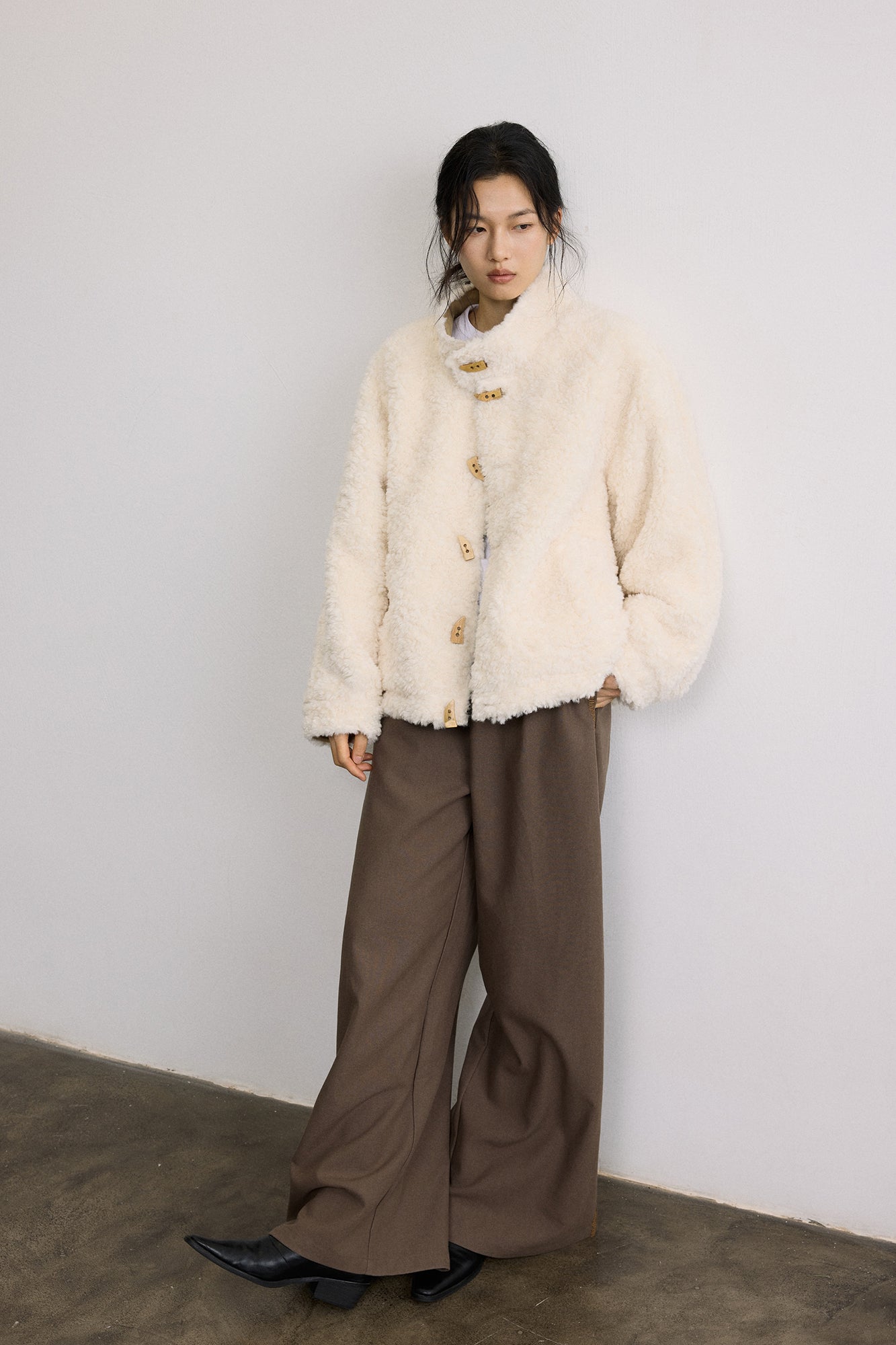 SAME FLOW Reversible Embroidered Fleece-Lined Jacket